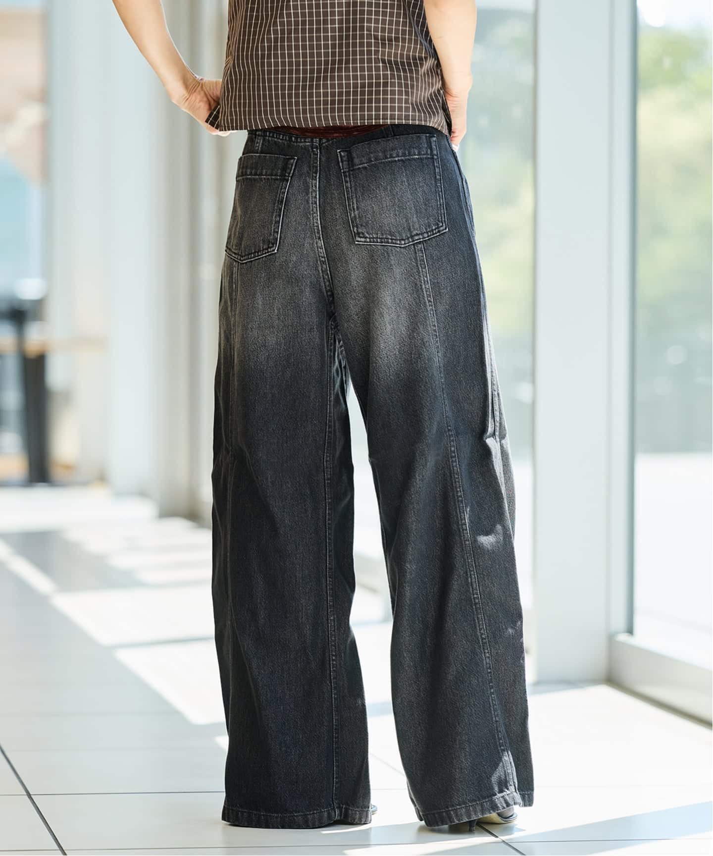 追加》IENA LA BOUCLE ソフトデニムシルエットパンツ2（デニムパンツ