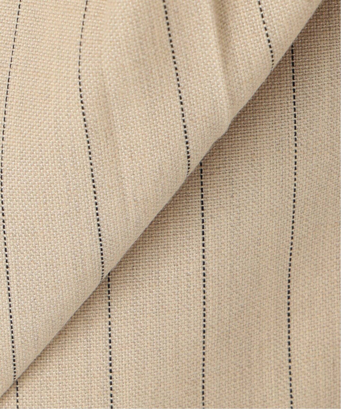 IENA LA BOUCLE ストライプベルテッドタックパンツ（スラックス