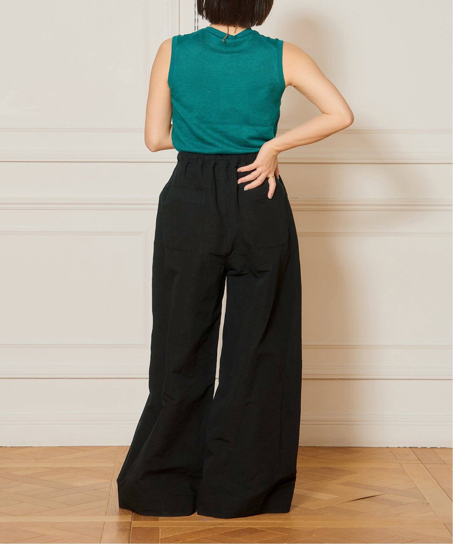 IENA LA BOUCLE コットンリネンスラブワイドパンツ（その他