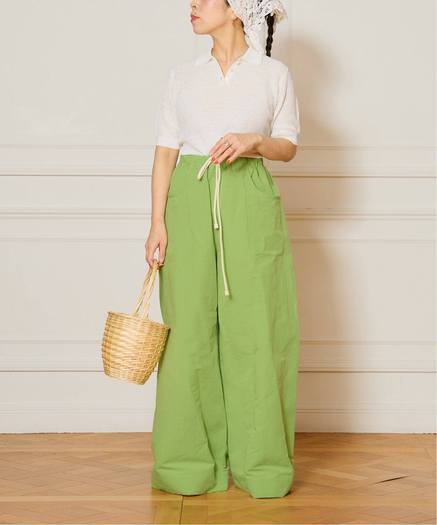 IENA LA BOUCLE コットンリネンスラブワイドパンツ（その他パンツ