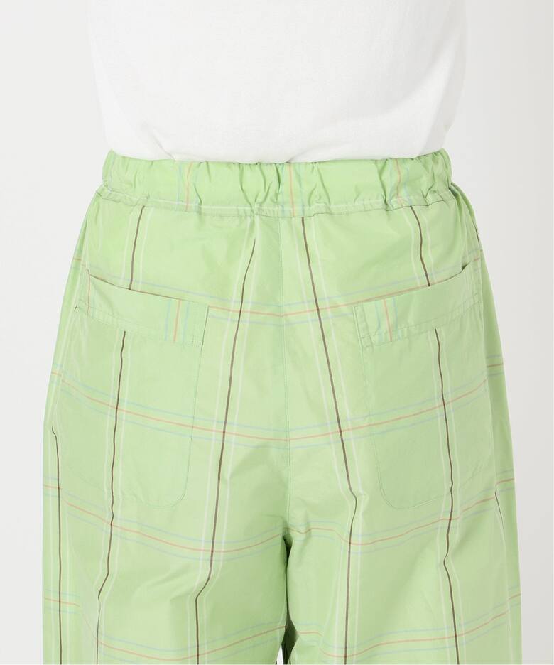 IENA LA BOUCLE ライトタフタチェックイージーワイドパンツ（その他  