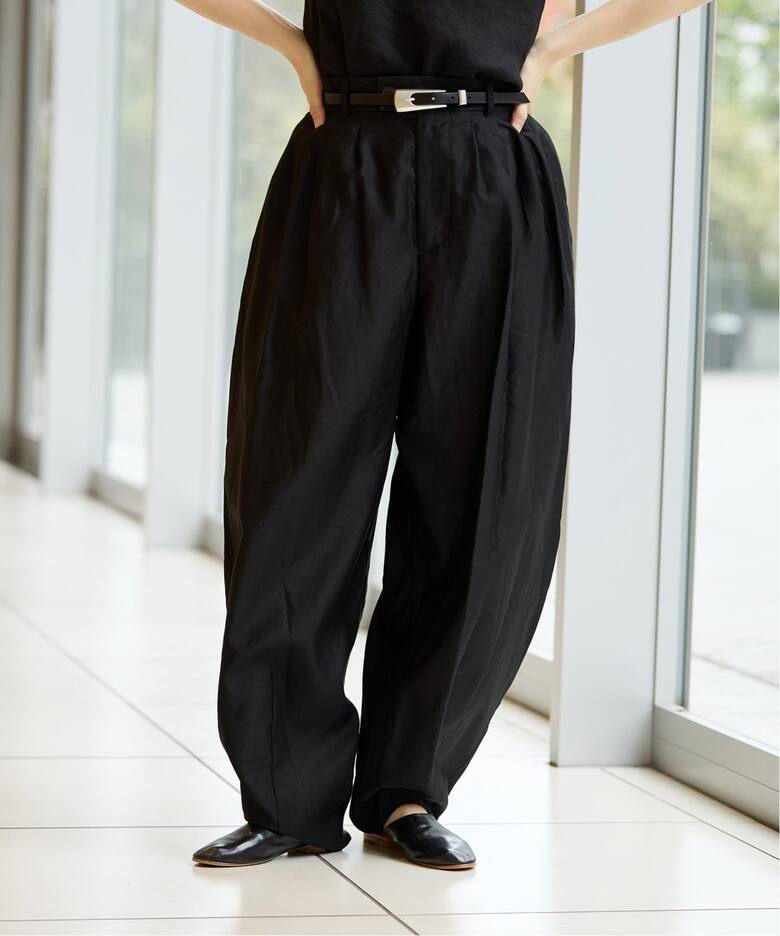 試着のみ】IENA 38サイズ コクーンパンツ(ブラック) イエナ IENA LA  