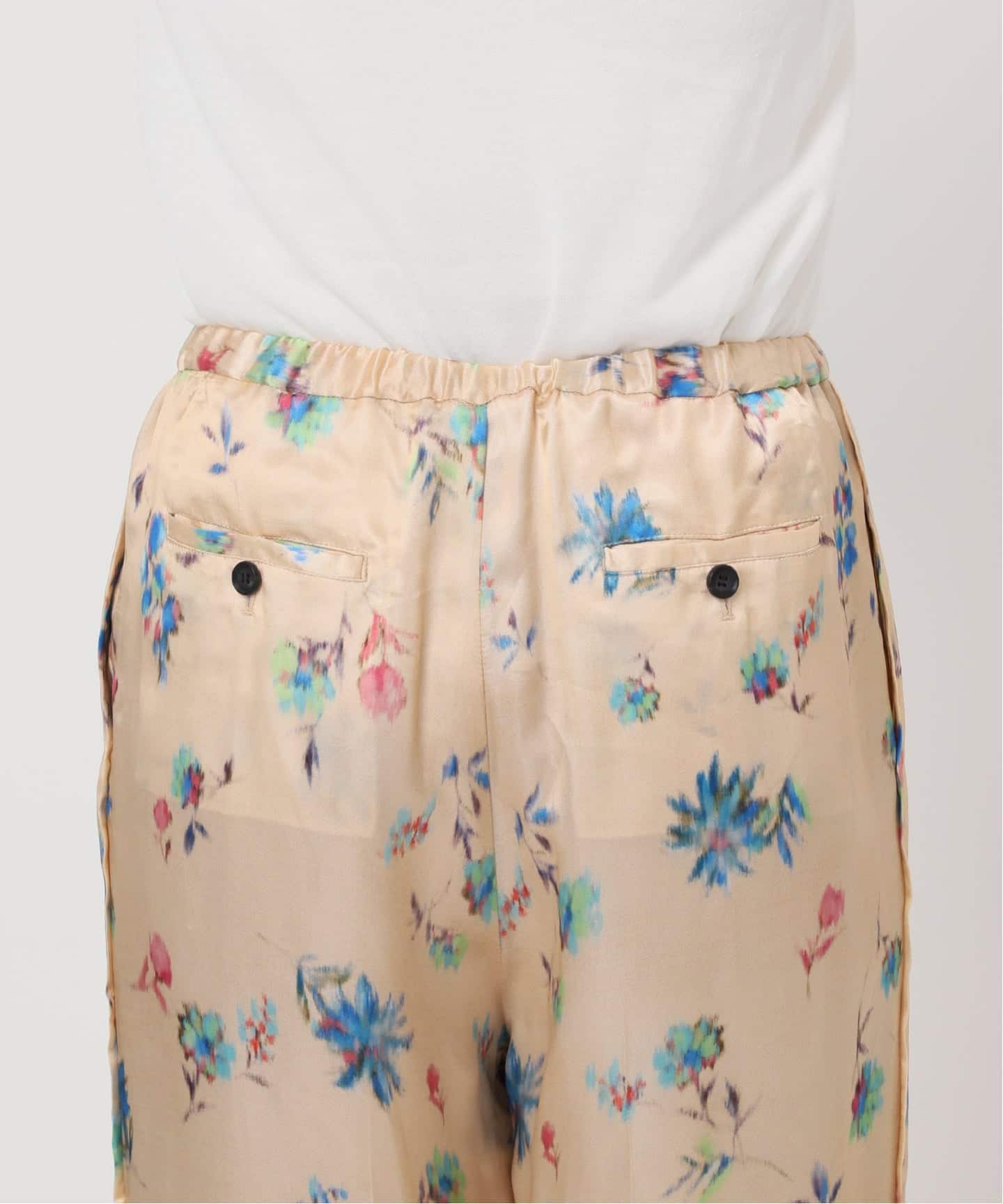 IENA LA BOUCLE ボタニカルプリントイージーパンツ（その他パンツ