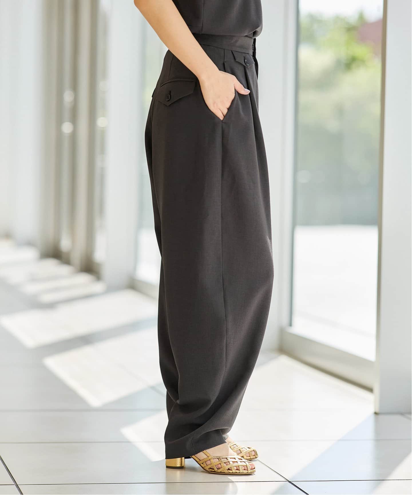 IENA LA BOUCLE クラシックスウェットパンツ　グレー36サイズ IENA LA BOUCLE クラシックスウェットパンツ（スウェットパンツ