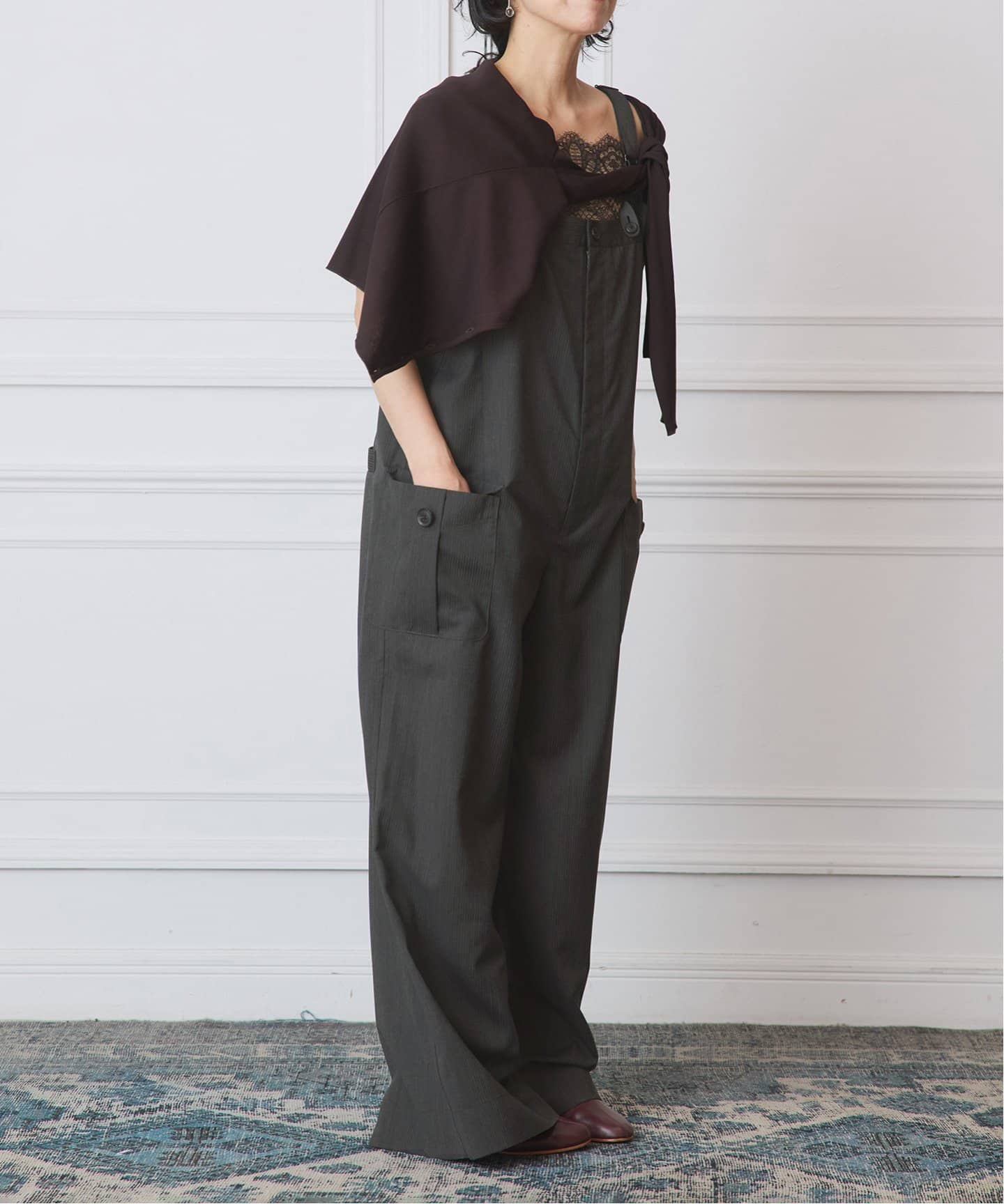 IENA LA BOUCLE オーバーオール IENA LA BOUCLE ウーステッドオーバーオール（サロペット