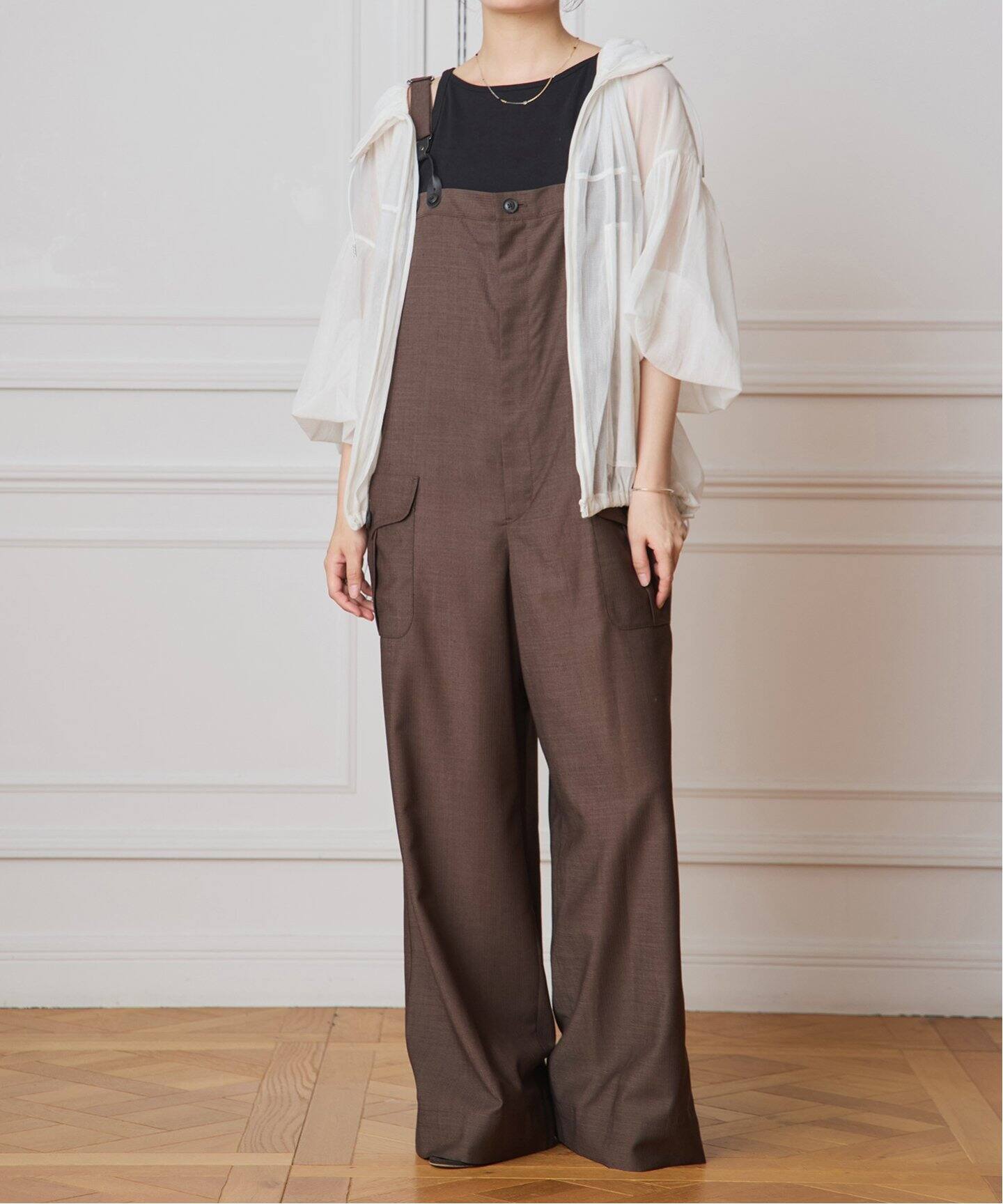 IENA LA BOUCLE ウーステッドオーバーオール（サロペット