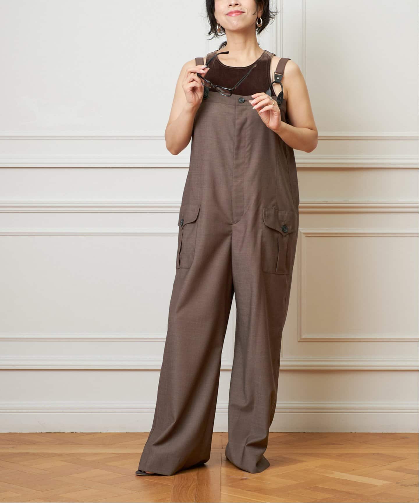 IENA LA BOUCLE ウーステッドオーバーオール（サロペット