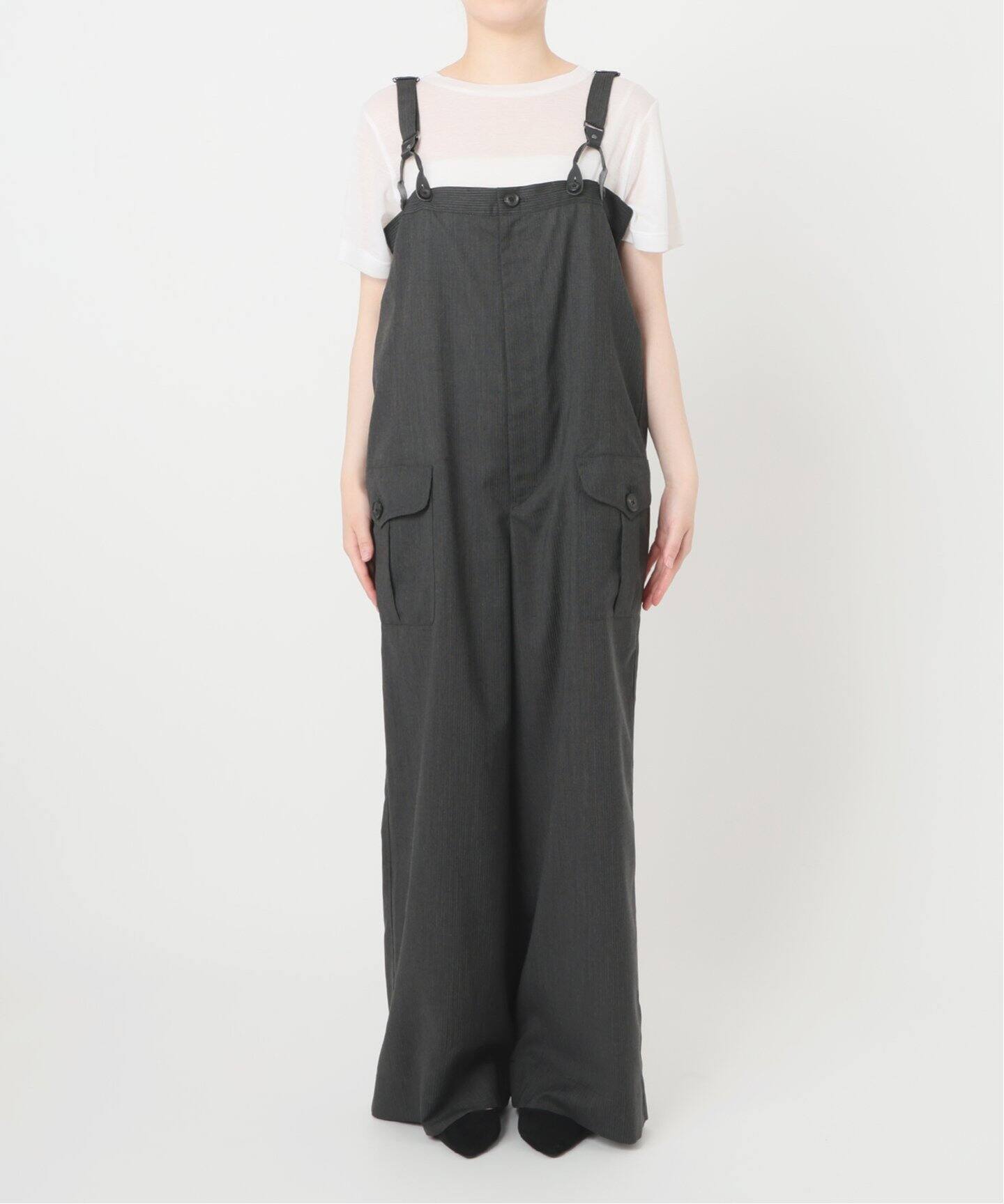 IENA LA BOUCLE ウーステッドオーバーオール（サロペット
