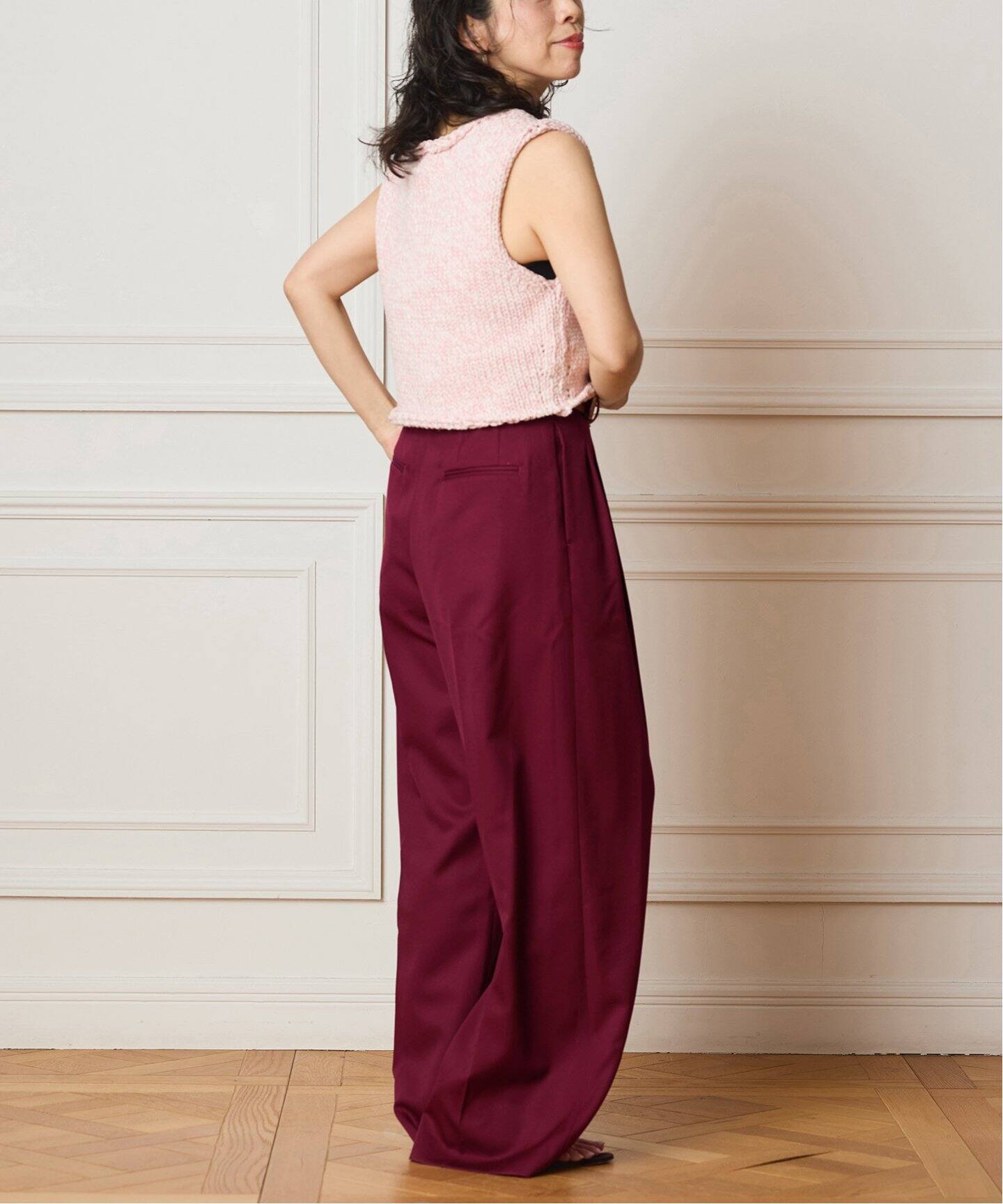 イエナ IENA ラブークル LA BOUCLE ウェザータックペグトップパンツ イエナ IENA ラブークル LA BOUCLE ウェザータックペグトップパンツ