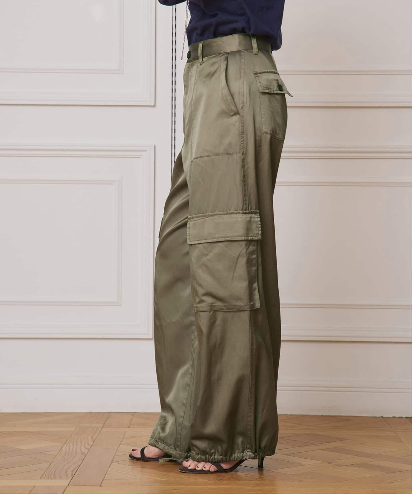 IENA LA BOUCLE コットンレーヨンカーゴパンツ（カーゴパンツ