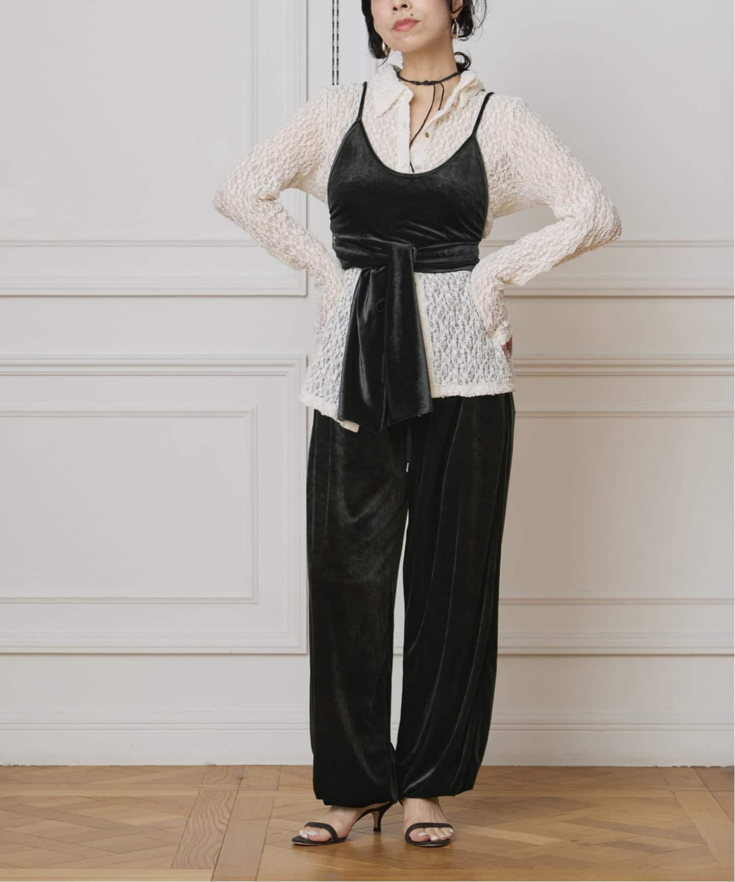 IENA LA BOUCLE トリアセベロアイージーパンツ（その他パンツ）｜IENA