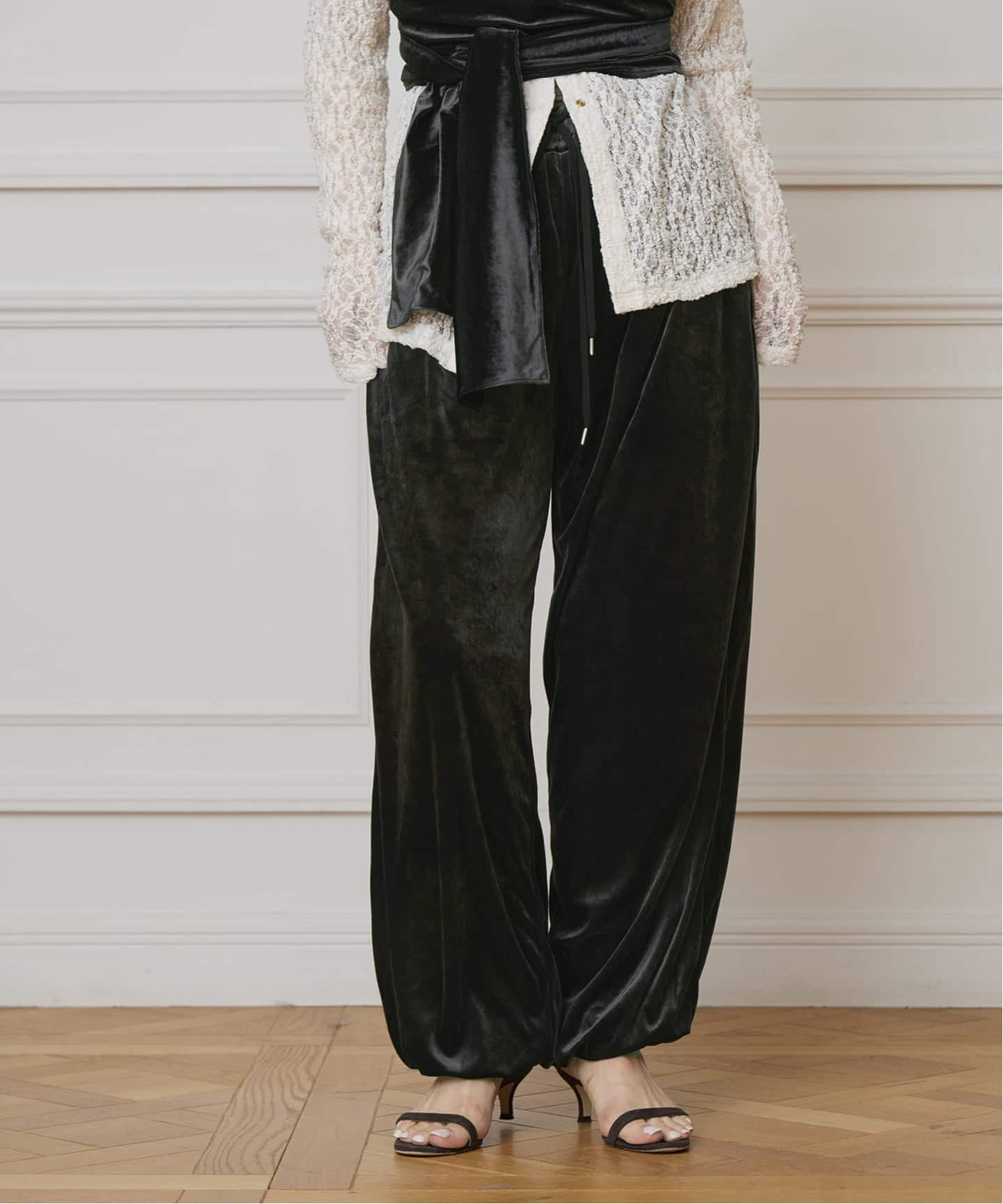 今季未使用　IENA ベロア　イージーパンツ　黒　イエナ IENA パンツ ベロアイージーパンツ レディース : ZOZOTOWN Yahoo!店