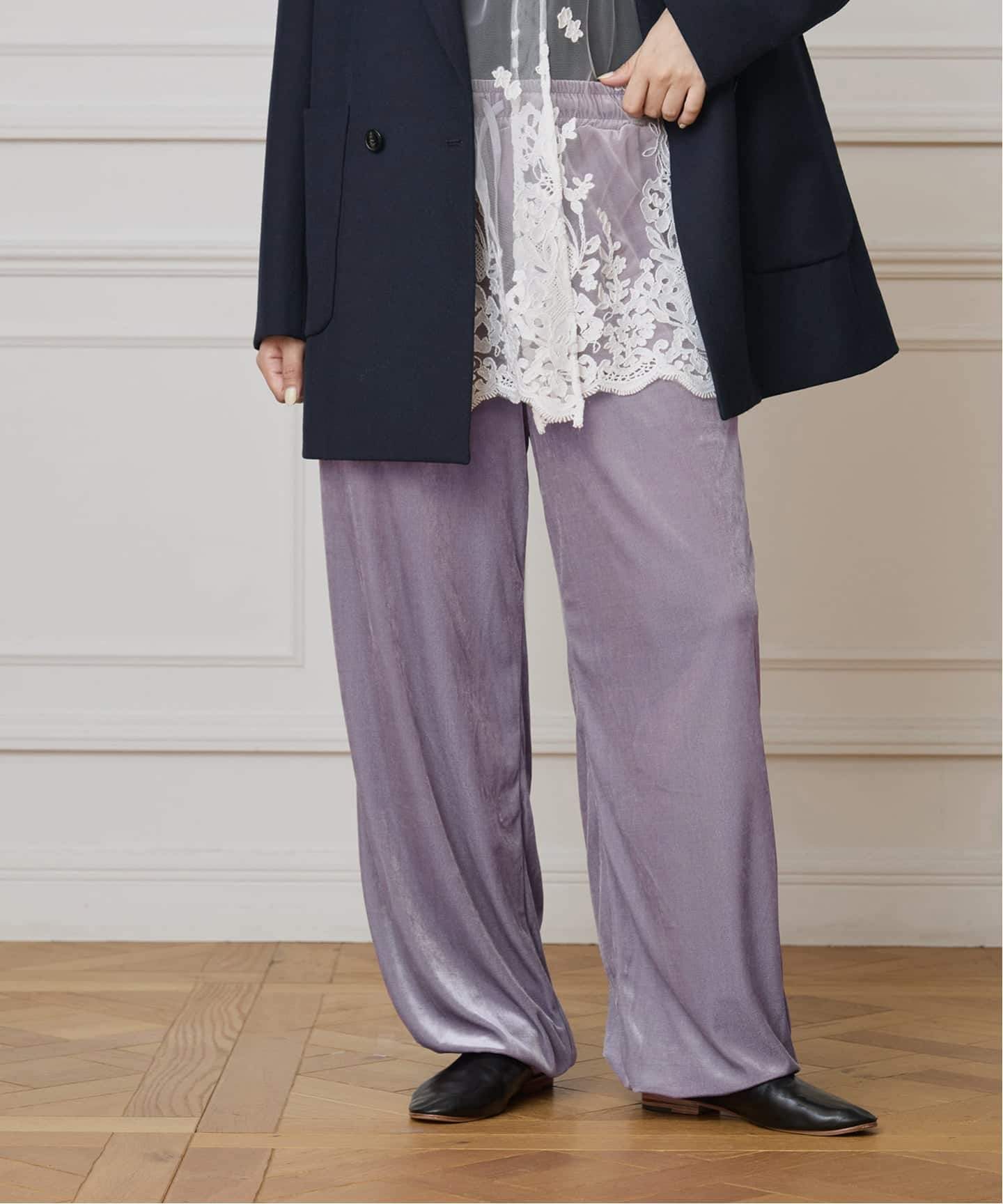 IENA LA BOUCLE トリアセベロアイージーパンツ（その他パンツ）｜IENA