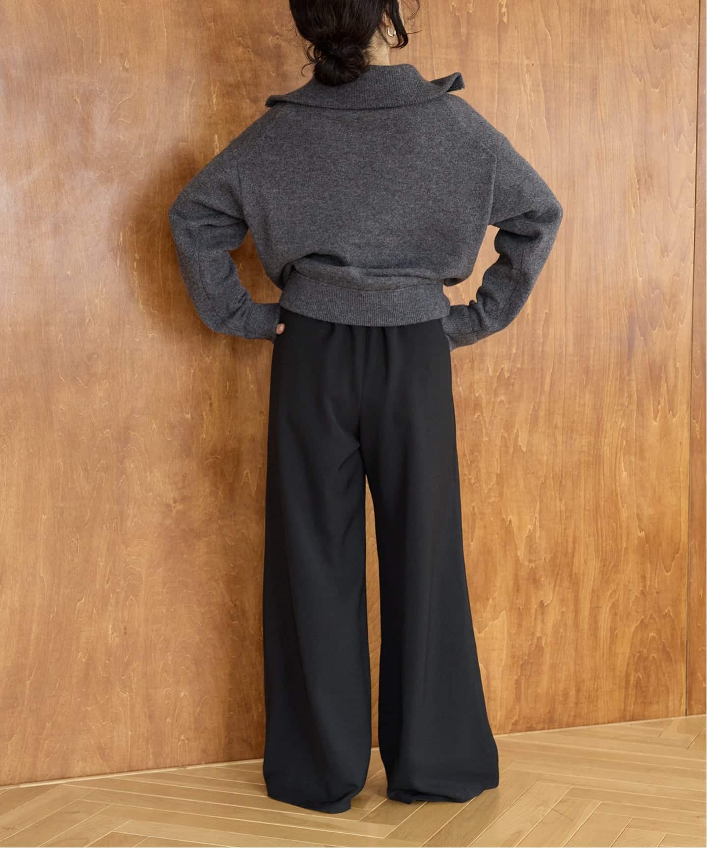 IENA 黒 イージーパンツ IENA Pe イージーパンツ 黒 36