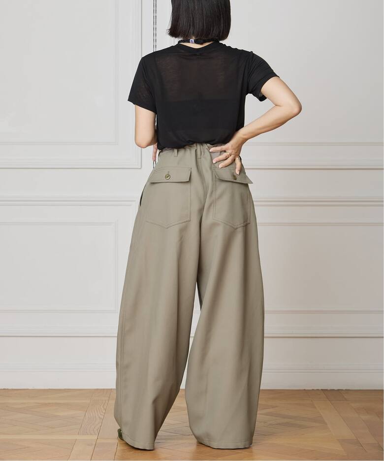 IENA LA BOUCLE ブライトギャバイージーバルーンパンツ（その他パンツ  