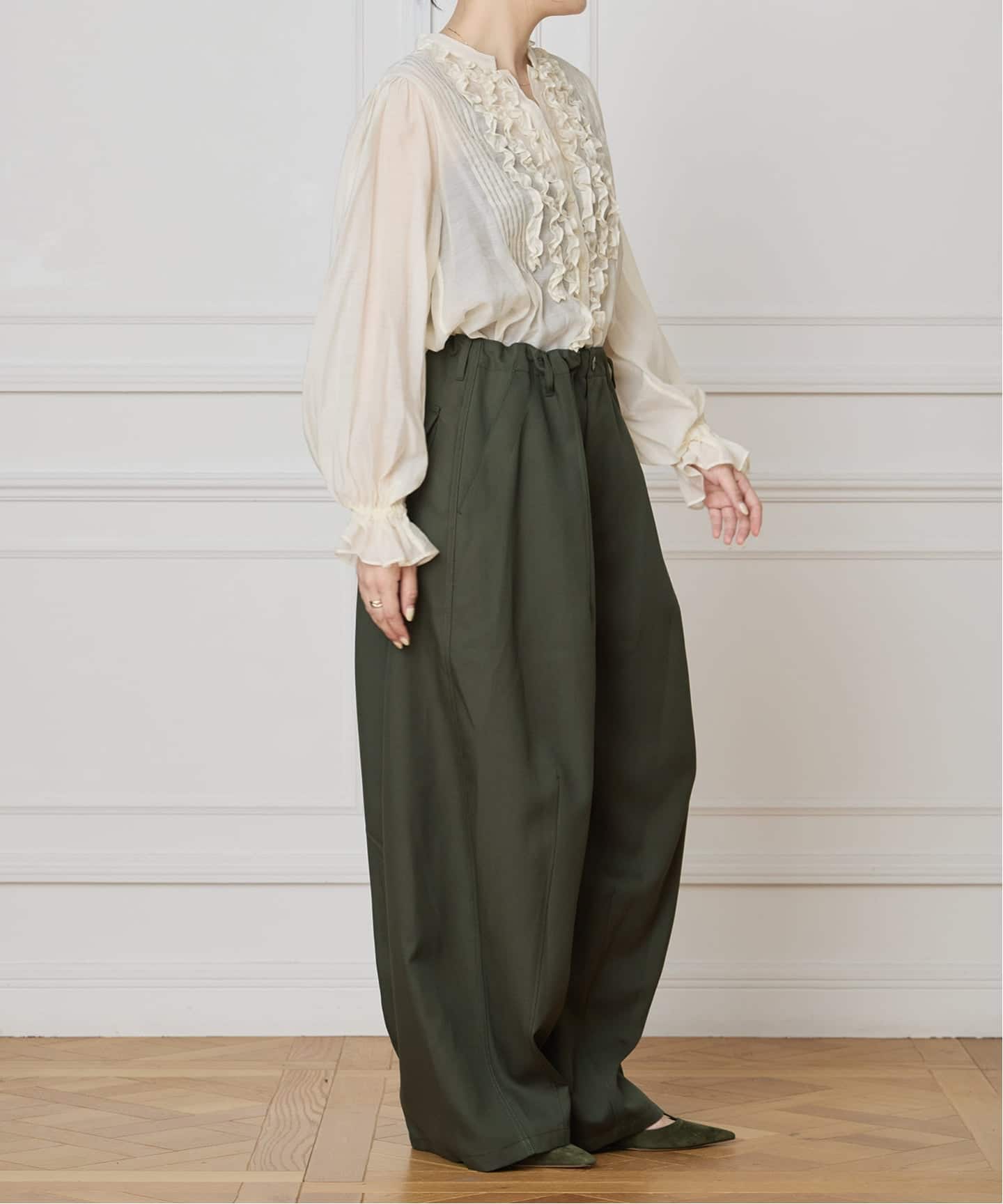 IENA LA BOUCLE ブライトギャバイージーバルーンパンツ（その他パンツ