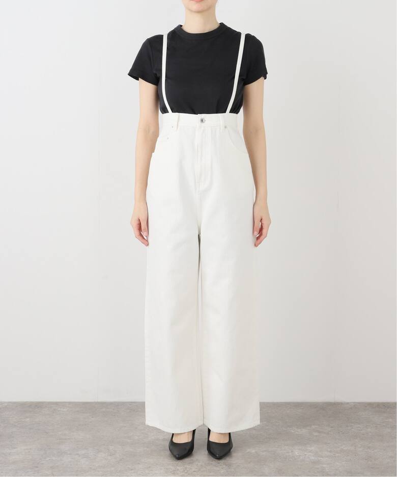 IENA LA BOUCLE ハイウエストホワイトデニムパンツ（デニムパンツ 