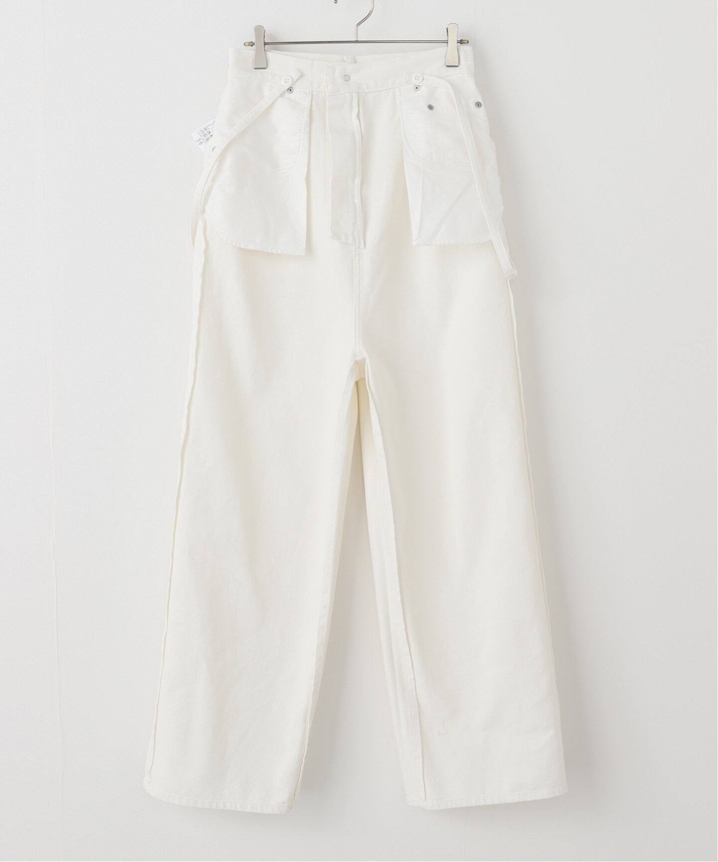 IENA LA BOUCLE ハイウエストホワイトデニムパンツ（デニム