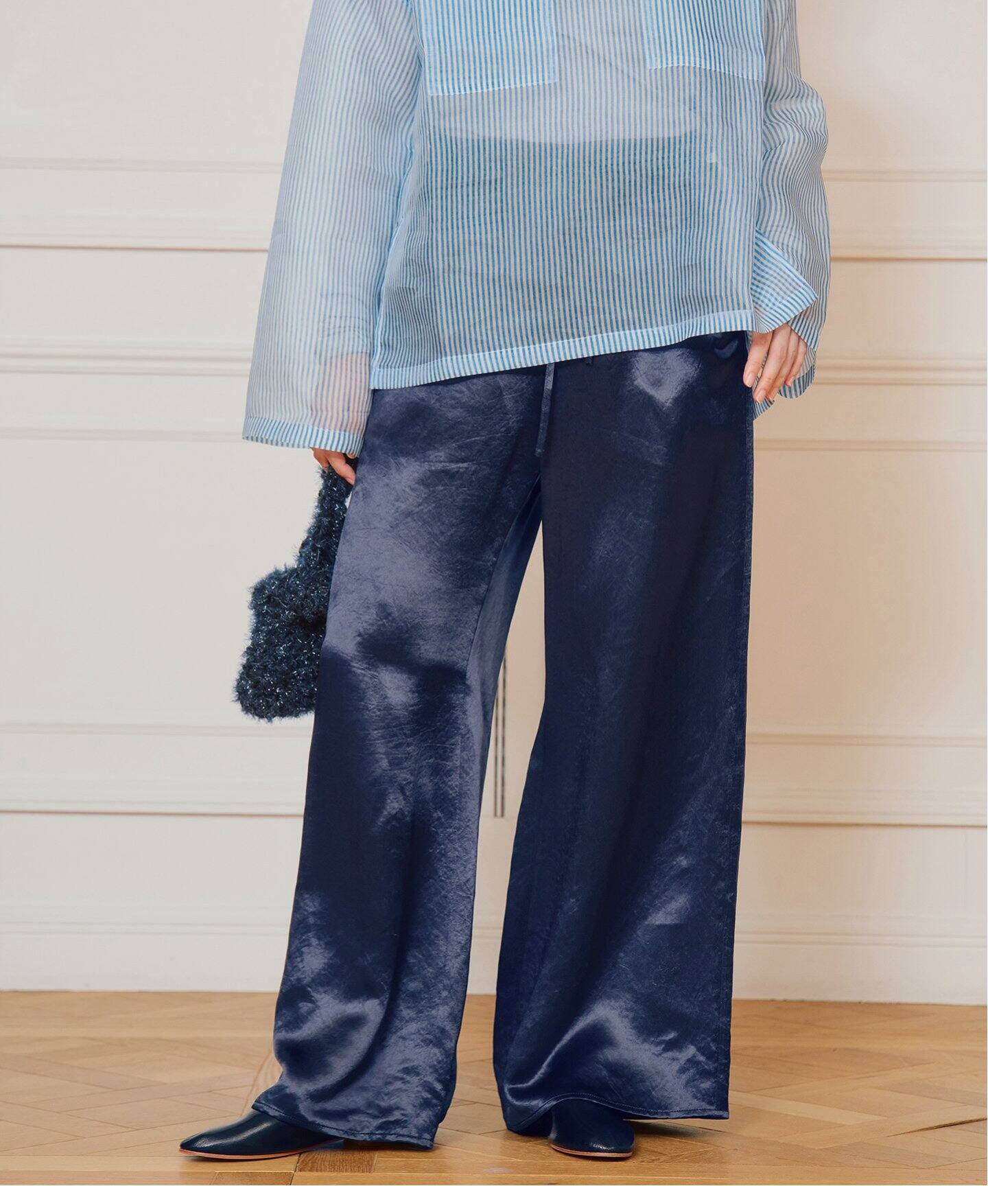 IENA LA BOUCLE サテンイージーパンツ（その他パンツ）｜IENA