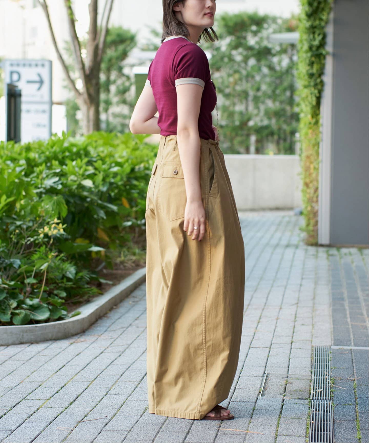 IENA LA BOUCLE スラブバックサテンパンツ2（その他パンツ）｜IENA