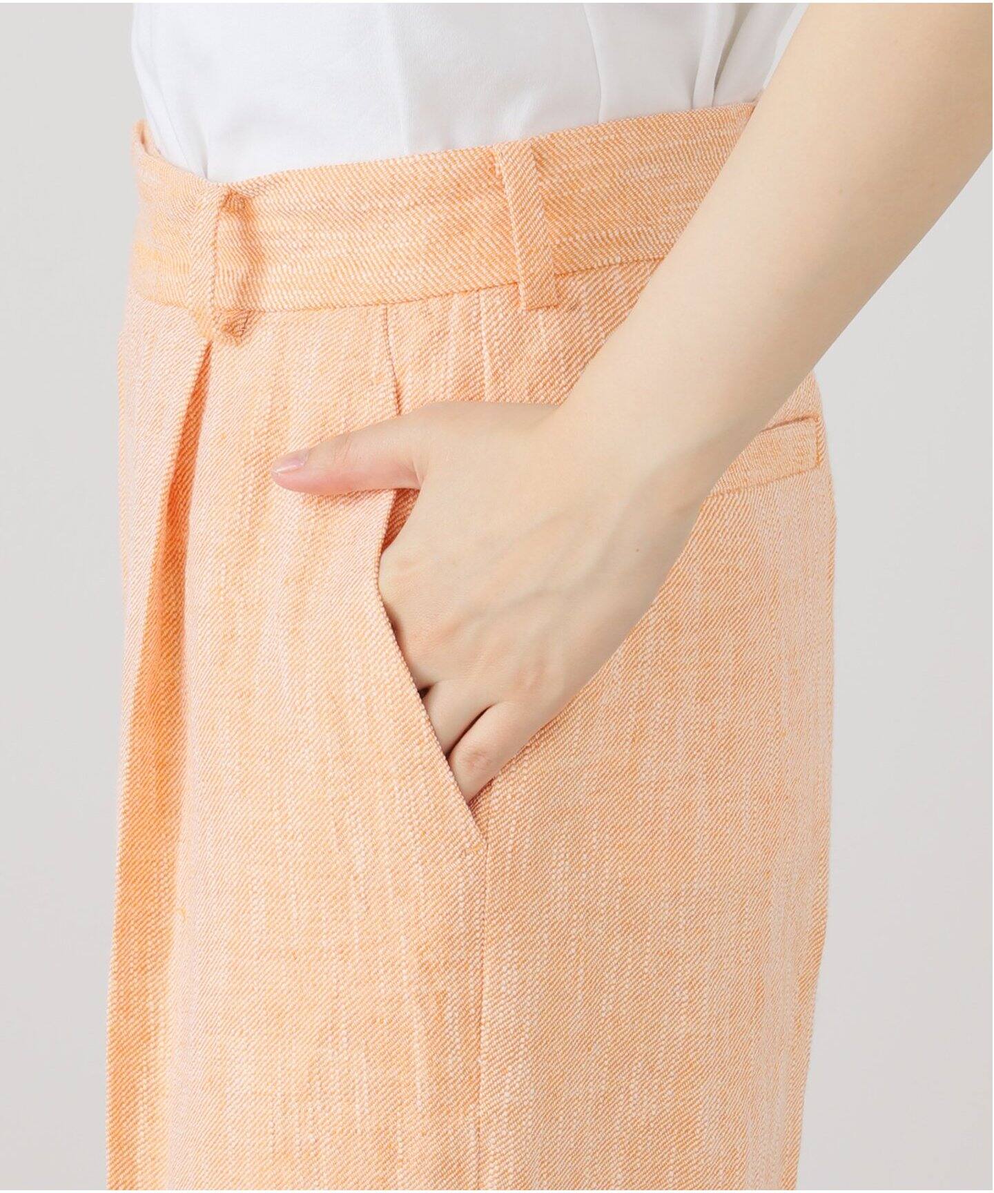 IENA LA BOUCLE リネンコットンラップパンツ(スラックス IENA LA BOUCLE リネンコットンラップパンツ(スラックス