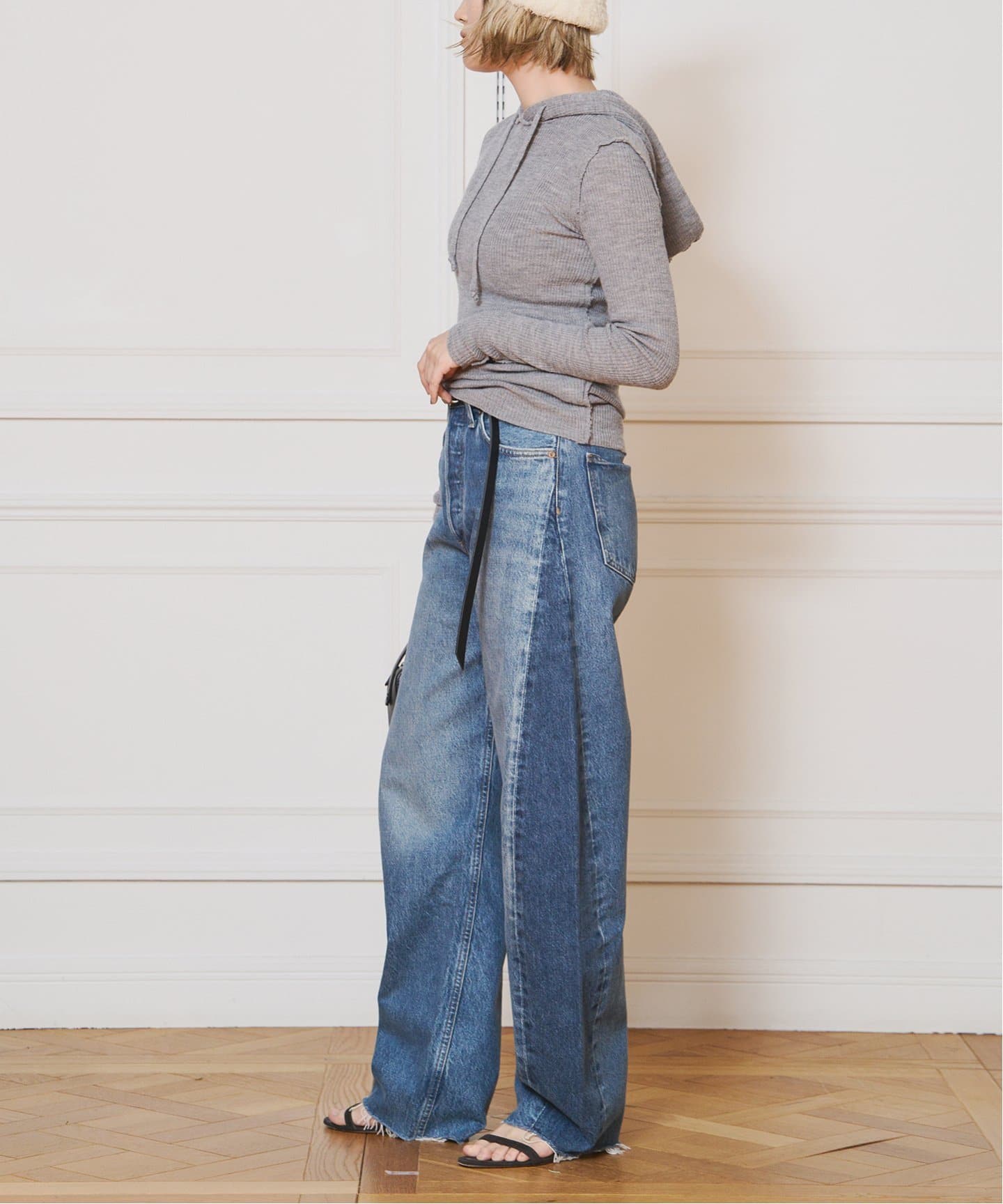 デニム・ジーパン AGOLDE Woman Jeans Denim A90391535 SPLIT Luna High Rise Pieced Taper in Split – AGOLDE