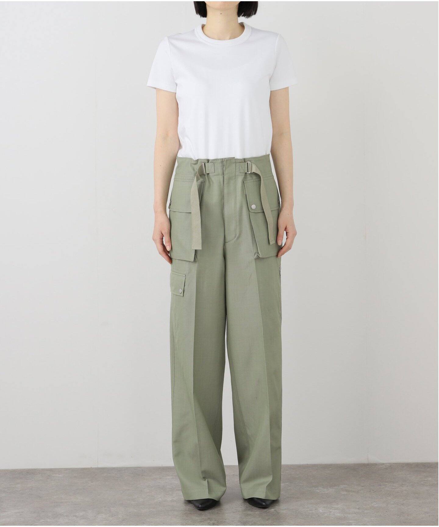 AURALEE/オーラリー WOOL HERRINGBONE CARGO パンツ A25SP03CH（カーゴ  