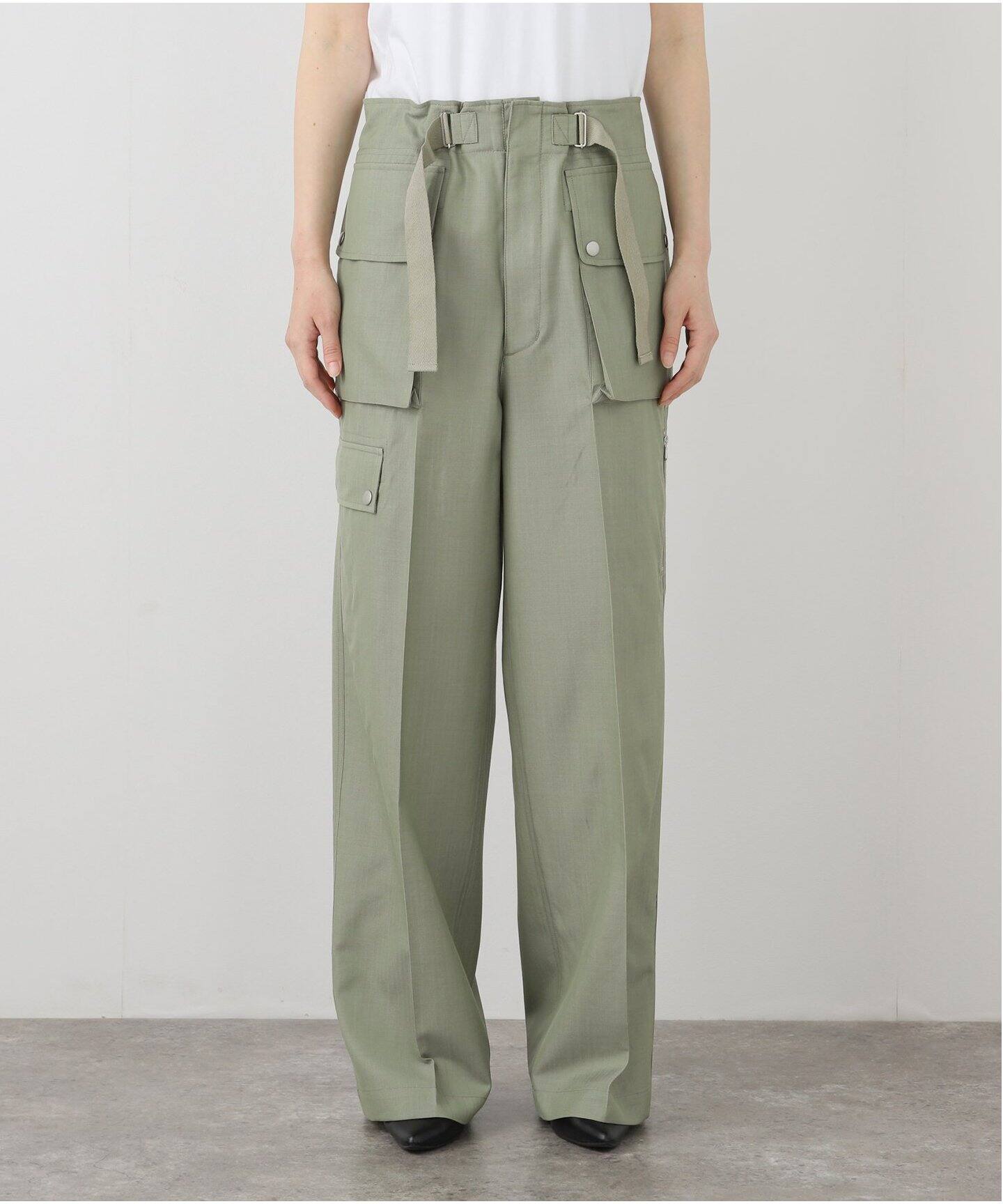 AURALEE/オーラリー WOOL HERRINGBONE CARGO パンツ A25SP03CH（カーゴ 