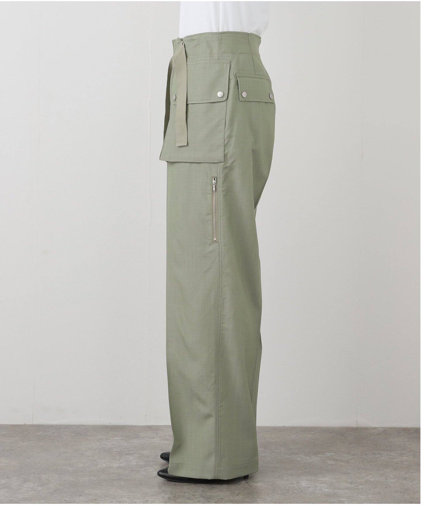 AURALEE/オーラリー WOOL HERRINGBONE CARGO パンツ A25SP03CH（カーゴ 