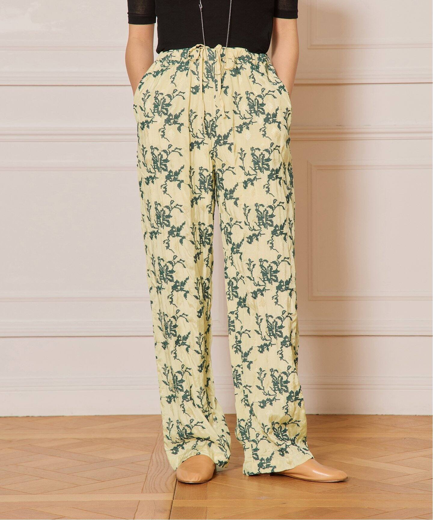 sara mallika/サラマリカ FLOWER EMBRIDERY パンツ 020651SH3（その他  