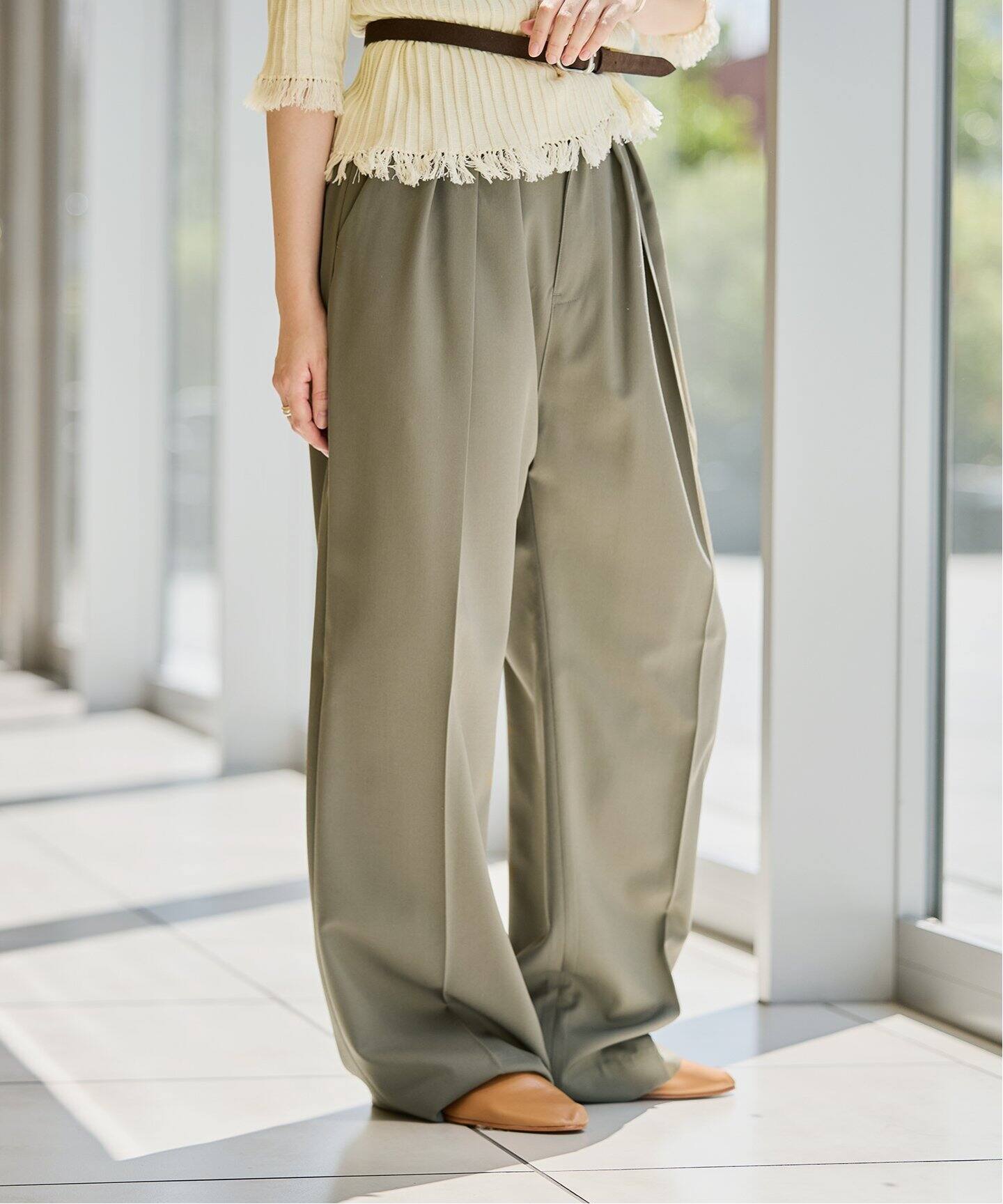 パンツ lllll KAYLE/ケイル GABARDINE 3TUCK TROUSERS パンツ K-1606A（スラックス
