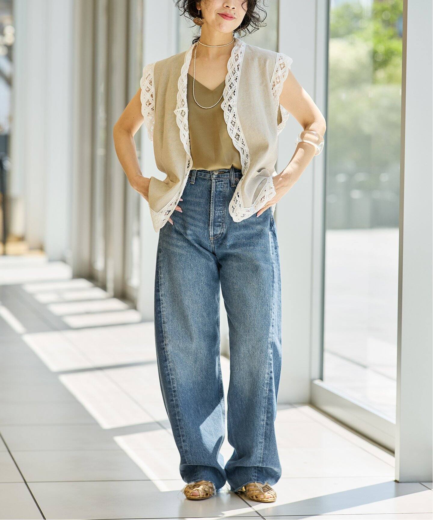 追加》AGOLDE/エーゴールドイー LUNA PIECED JEAN IN SPLIT デニム 