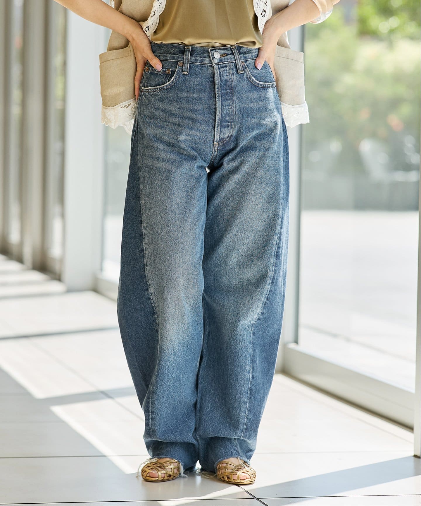 デニム・ジーパン AGOLDE 'Vana' jeans Vana Fold Jean in Mantra – AGOLDE