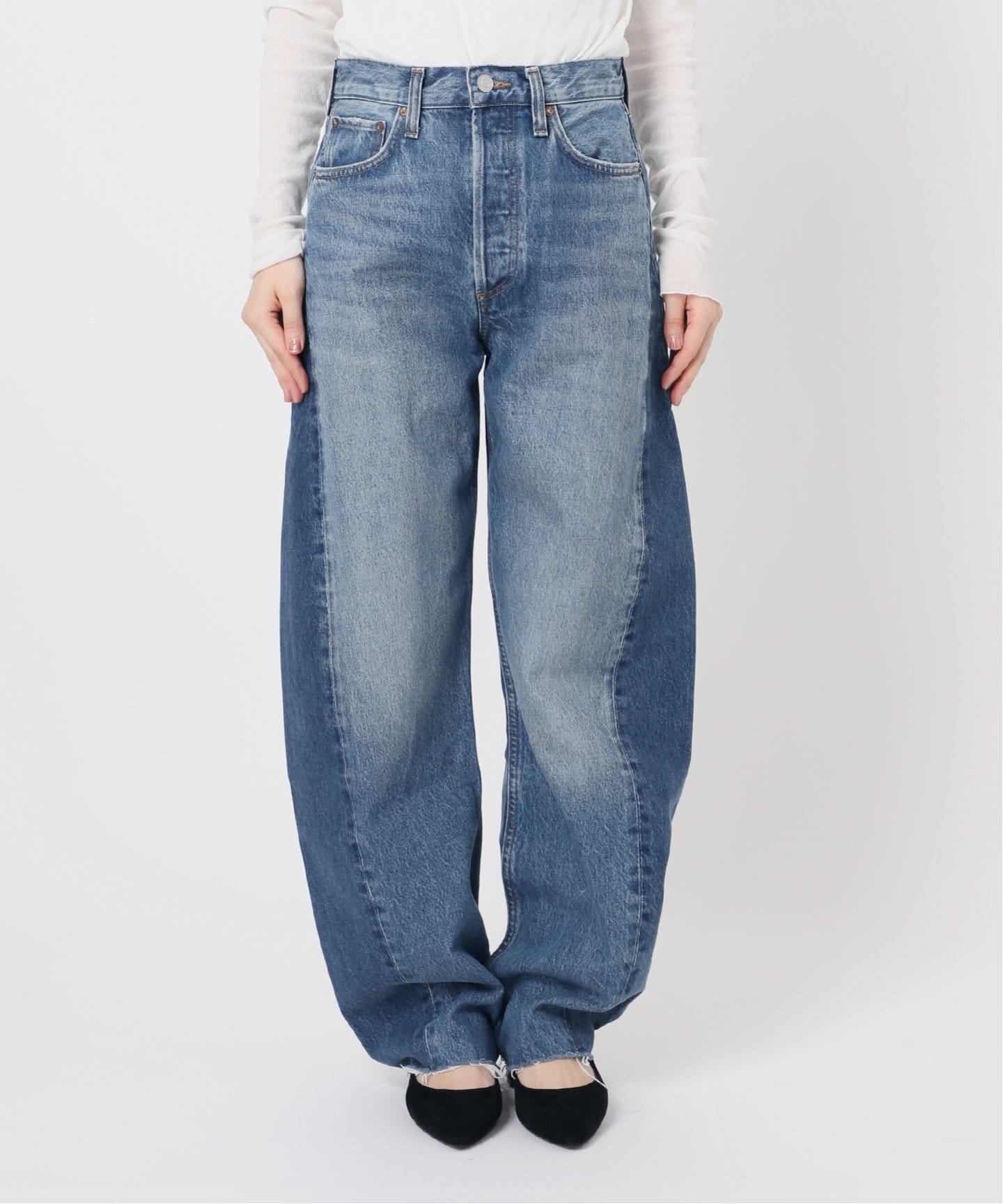 デニム・ジーパン Agolde Jeans V-Waist Baggy in Cascade – AGOLDE