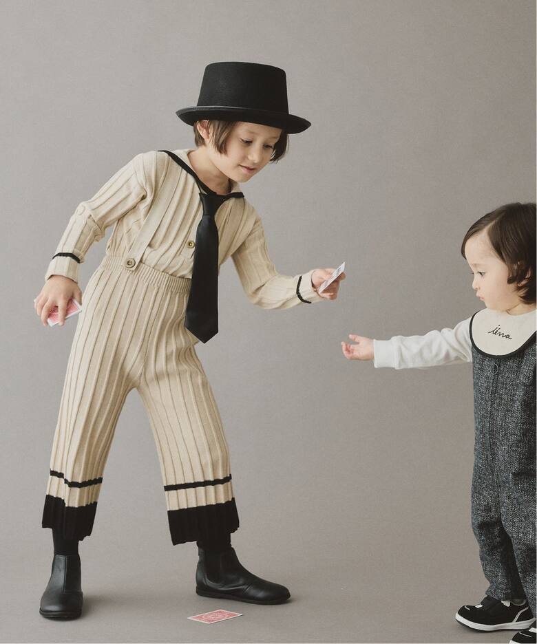 ＆PAL/アンドパル】ニットサロペット baby-kids(80cm-120cm)（キッズ 