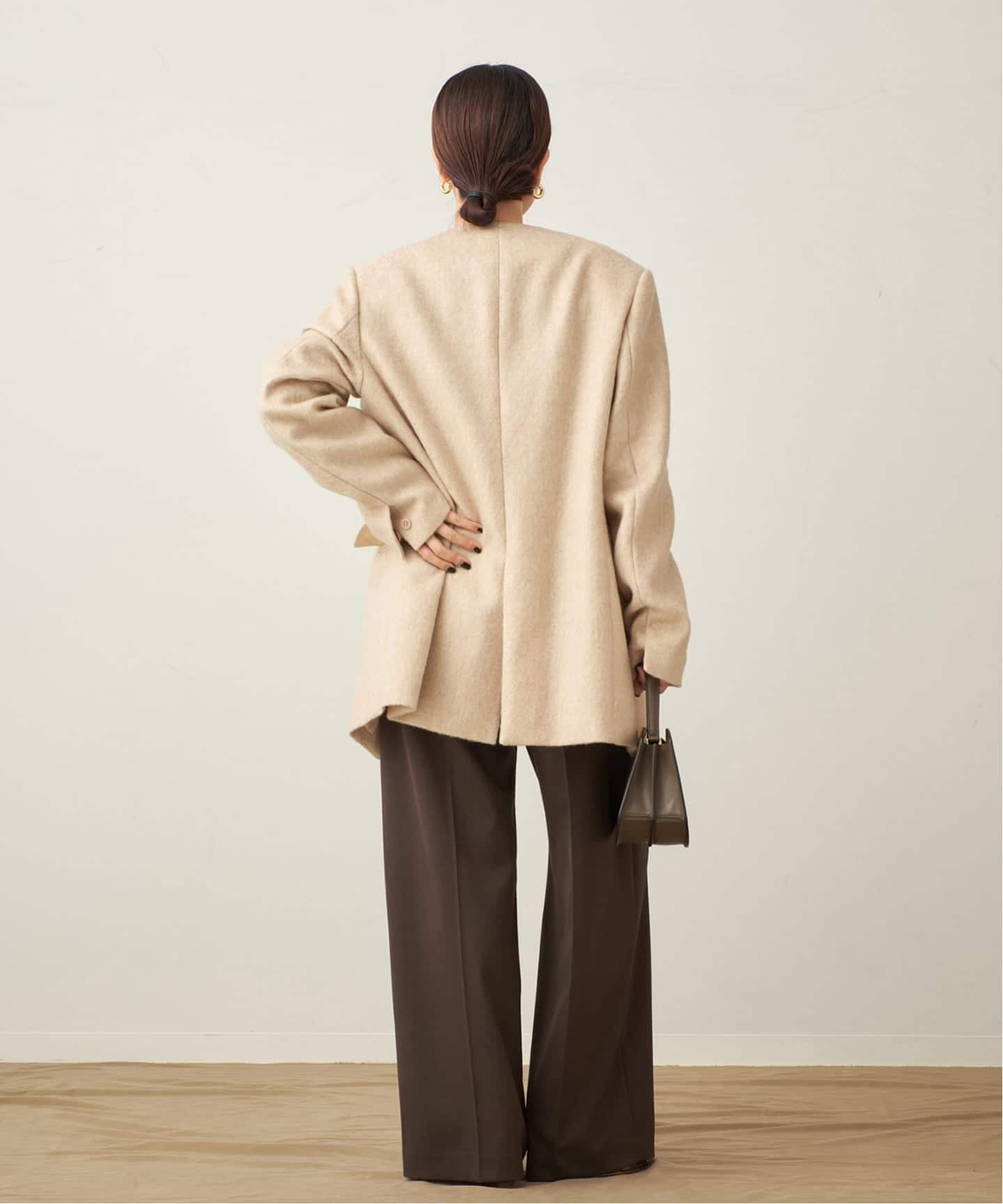 予約》One Tuck Straight Wide パンツ（スラックス）｜Plage