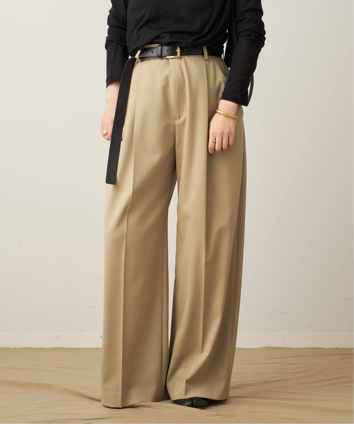 One Tuck Straight Wide パンツ（スラックス）｜Plage（プラージュ）の