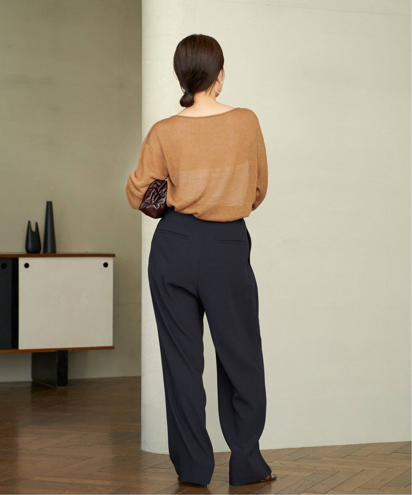 Hon　Plage Georgette Tuckパンツ WEB限定追加》Georgette Tuck パンツ（スラックス）｜Plage