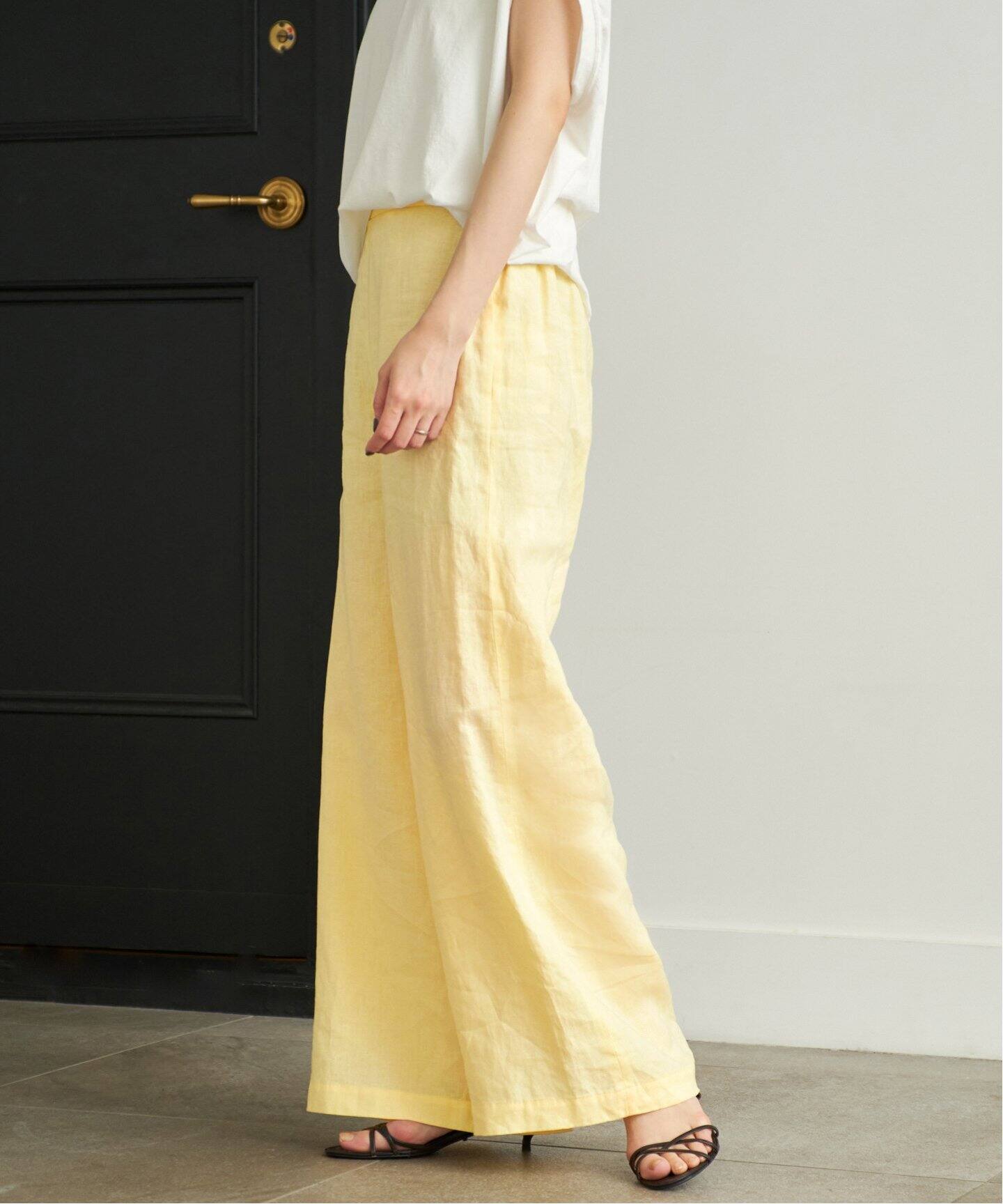 Plage Amundsen Wide パンツ　ワイドパンツ プラージュ Plage Linen Wide パンツ （イエロー A