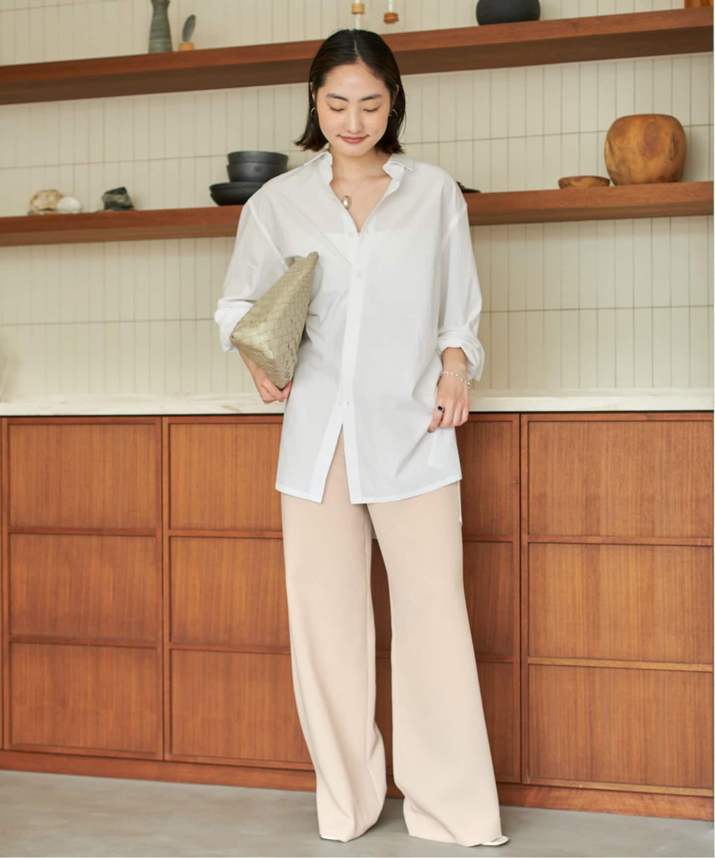 plage MY minimal fit wide パンツ36