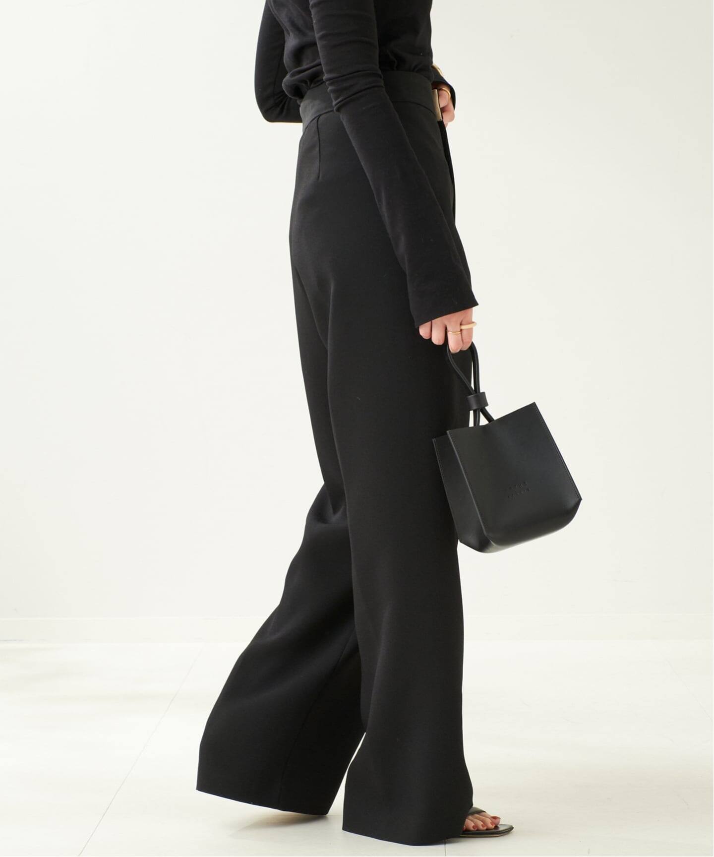 Plage MY minimal fit wide パンツ ブラック36 