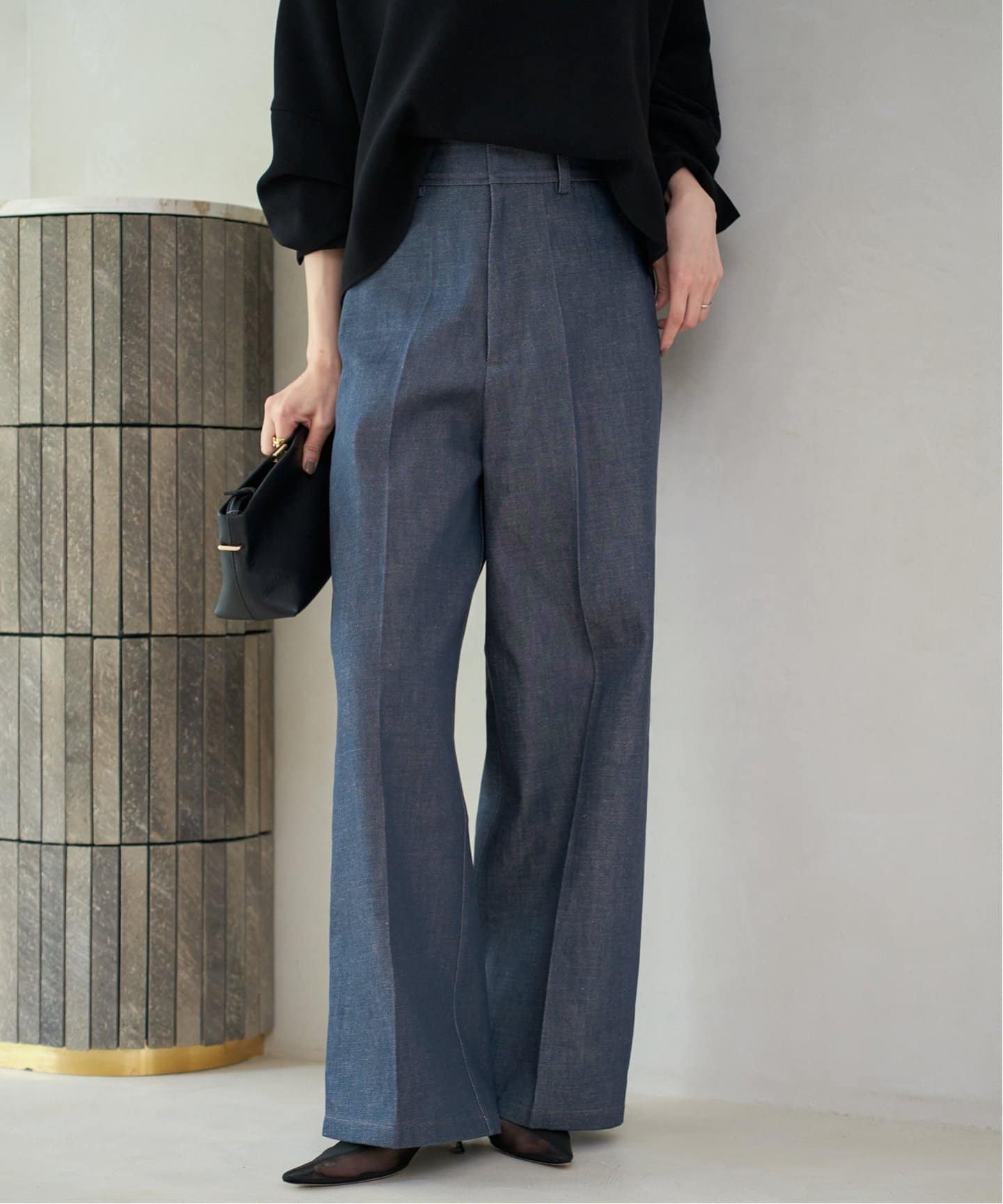 Rigid denim like スラックス（スラックス）｜Plage（プラージュ