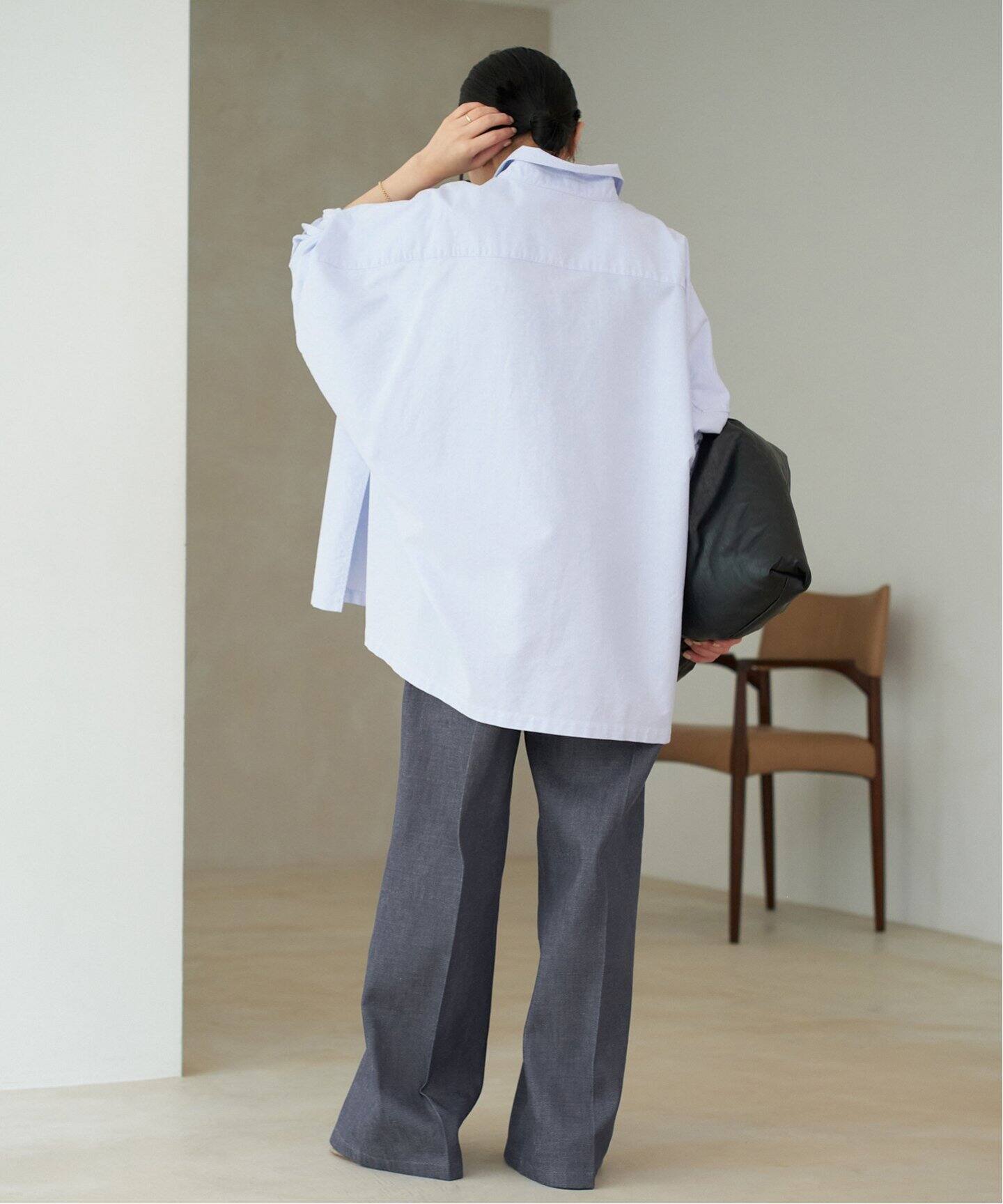 今季 Plage プラージュ スラックスデニム 36 プラージュ Plage R'IAM スラックスDENIM （ブルー A