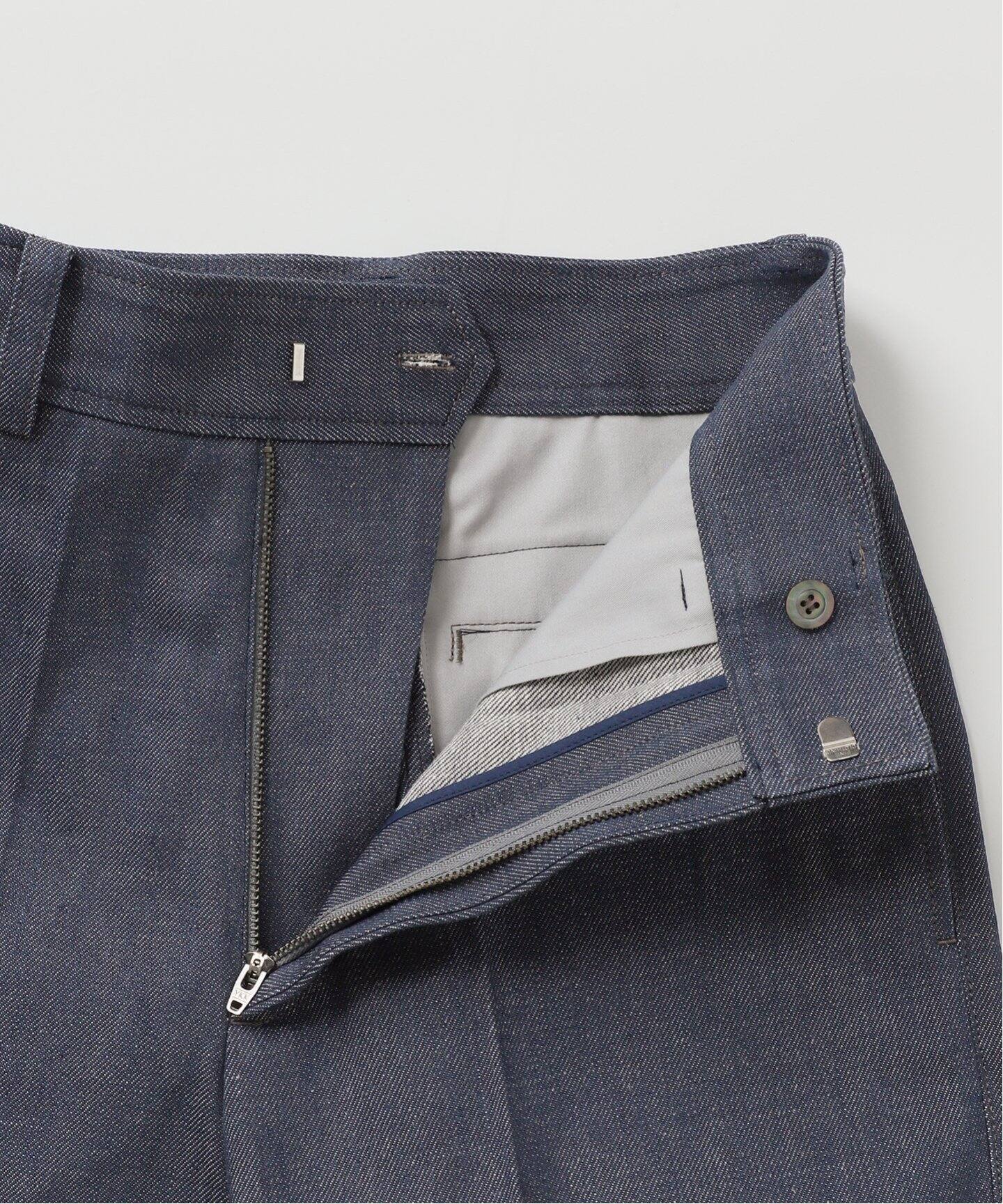今季 Plage プラージュ スラックスデニム 36 予約》Rigid denim like スラックス（スラックス）｜Plage
