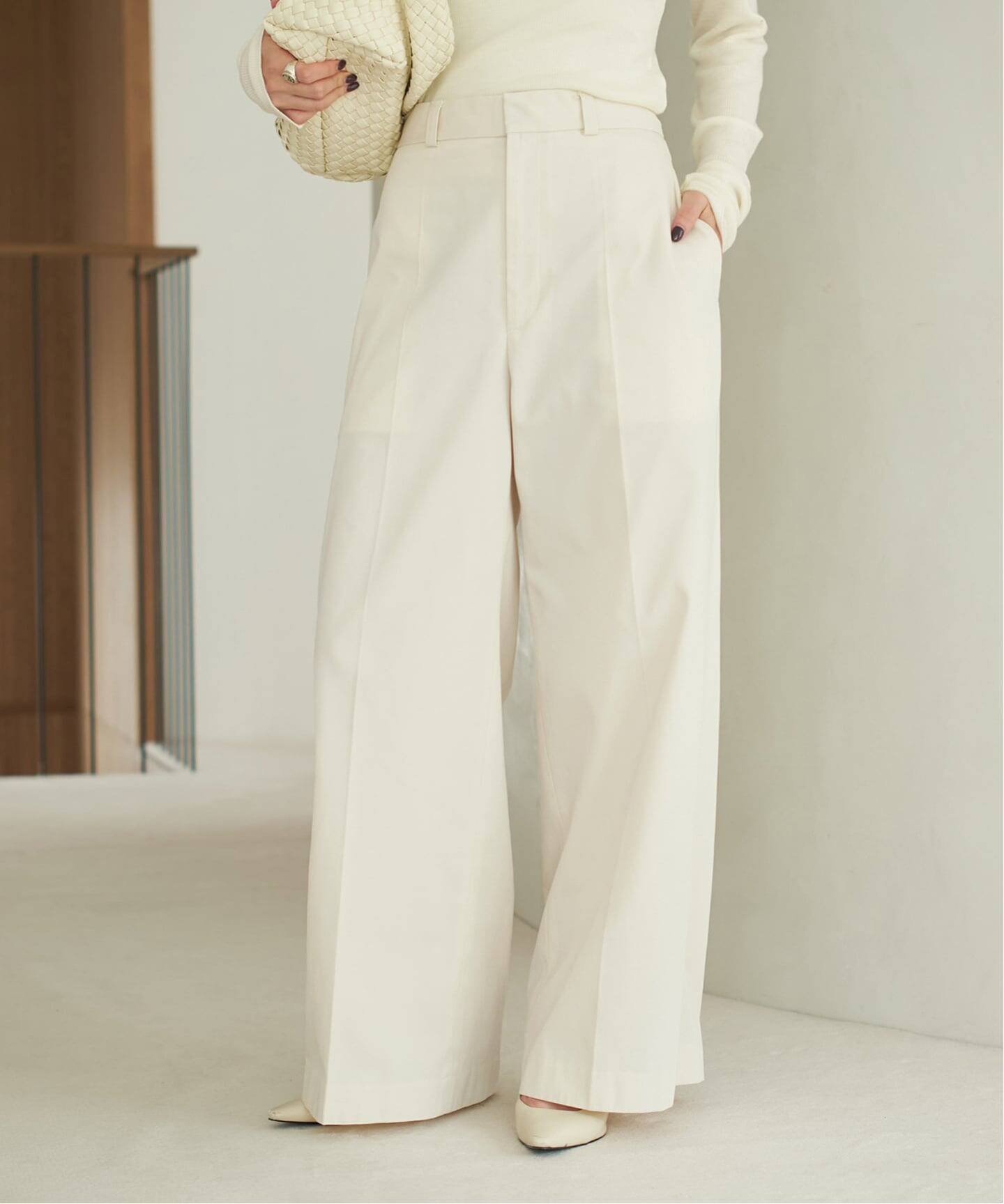 T/C wide chinos パンツ（チノパンツ）｜Plage（プラージュ）の