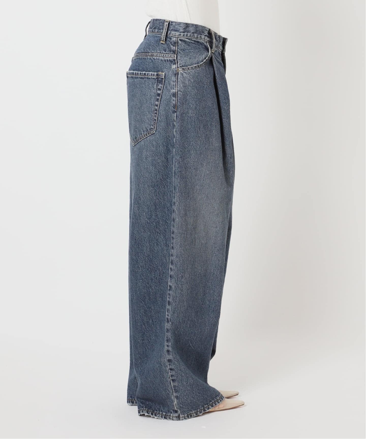 R‘IAM. Riam plage パンツ プリーツ入り R'IAM バレル DENIM パンツ（デニムパンツ）｜Plage（プラージュ