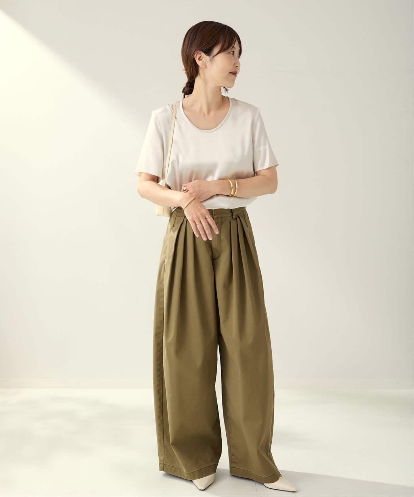 Plage 24AW R’IAM WIDE チノパンツ キャメル 38 予約》R'IAM Super wide CHINO パンツ（チノパンツ）｜Plage