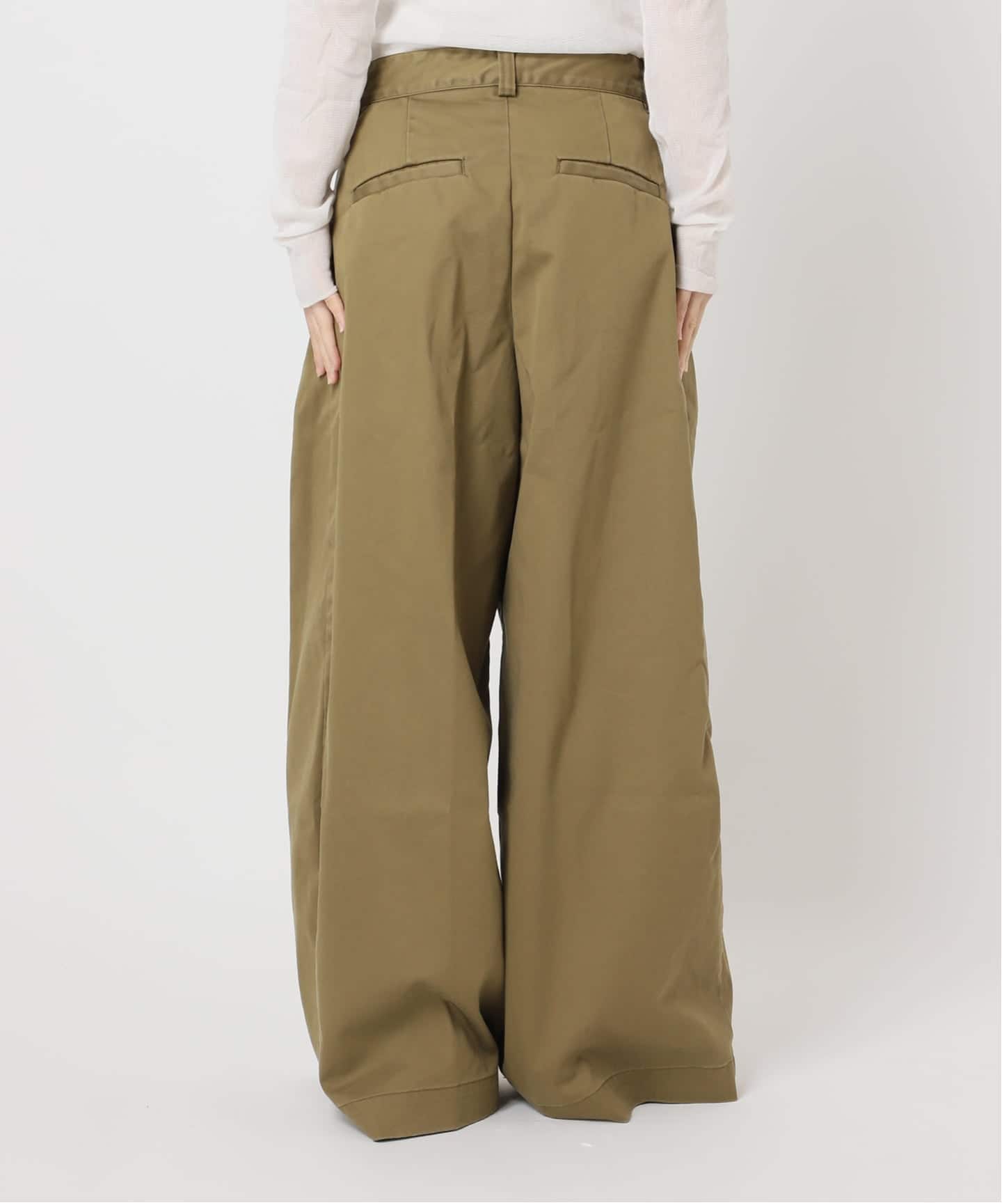 Plage 24AW R’IAM WIDE チノパンツ キャメル 38 予約》R'IAM Super wide CHINO パンツ（チノパンツ）｜Plage