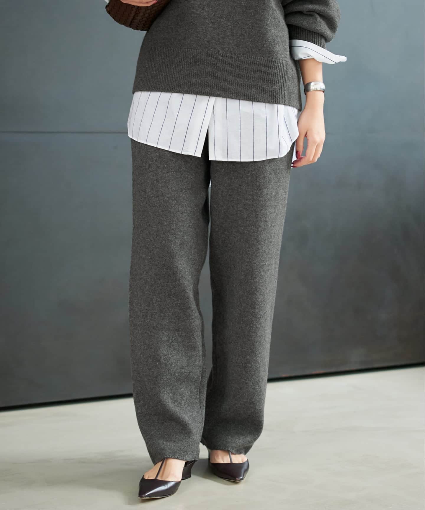 プラージュ 美品✨2025AW R’IAM スリットニットパンツ プラージュ Plage R'IAM スリットニットパンツ （ブラック