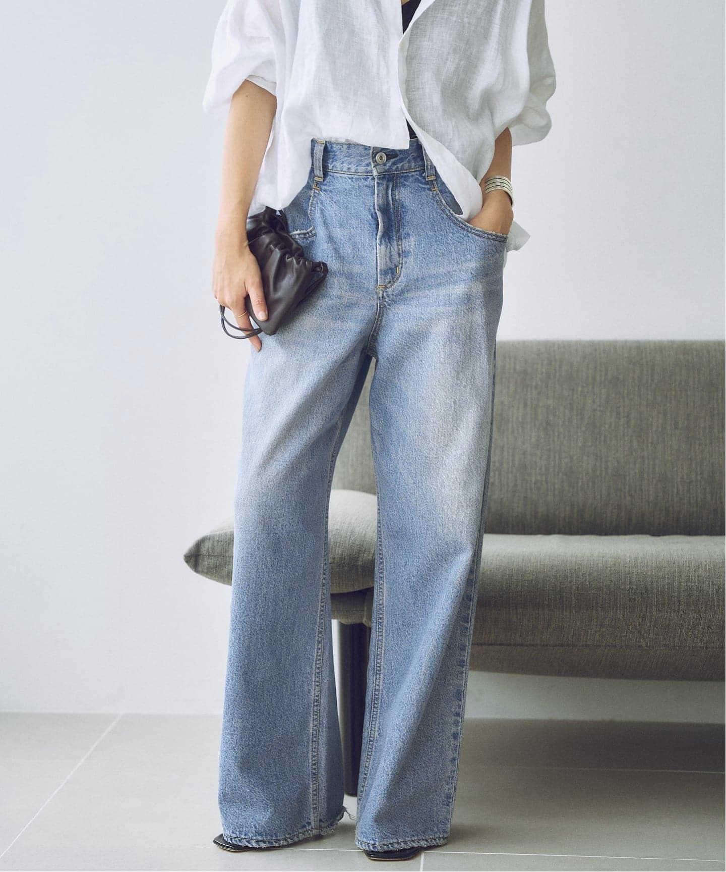 plage R'IAM WIDE デニム　34 plage ジーンズ デニム デニムパンツ 「大宮店・WEB限定追加」R